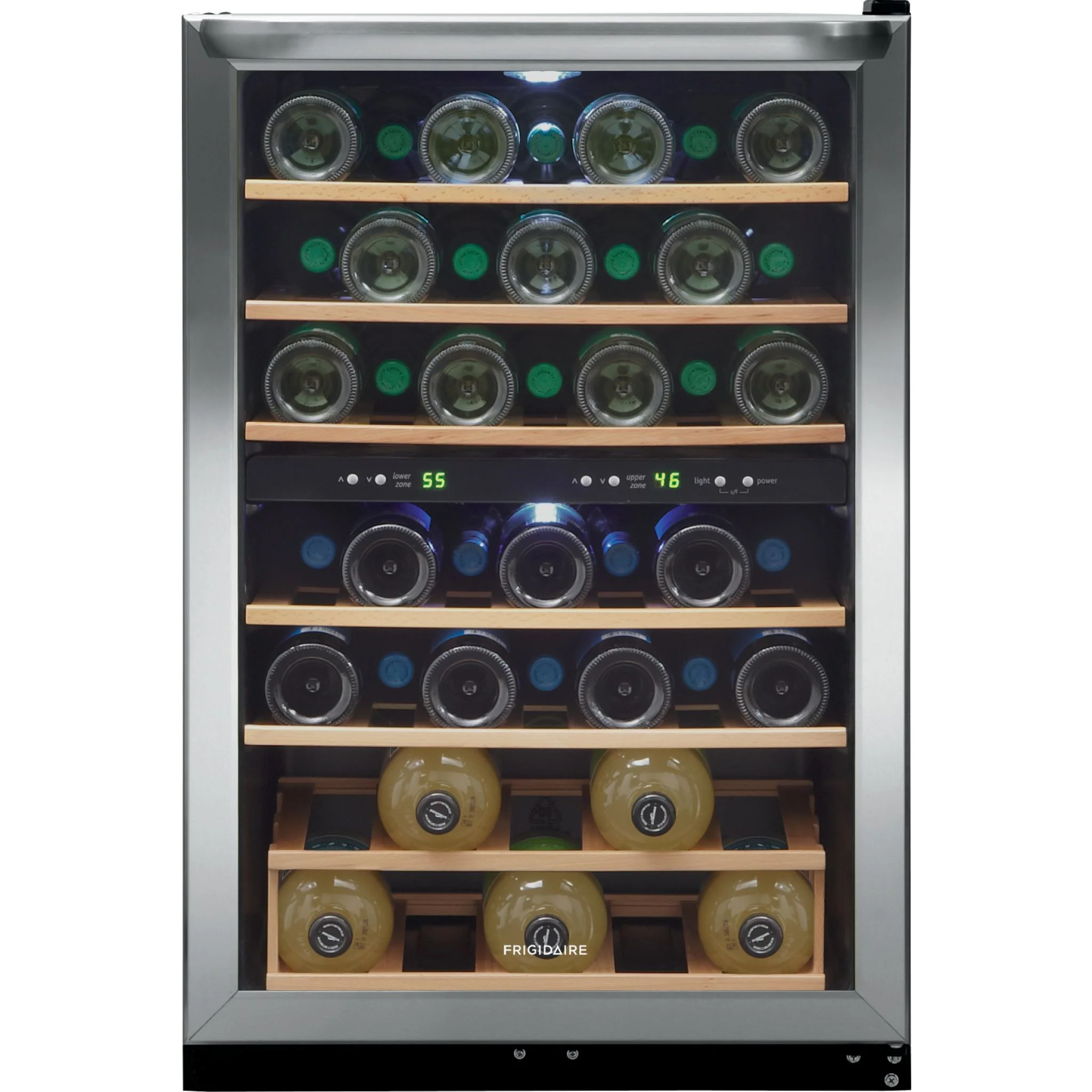 Frigidaire 45 Bottle Two-Zone Wine Cooler - Stainless Steel ( FRWW4543AS )