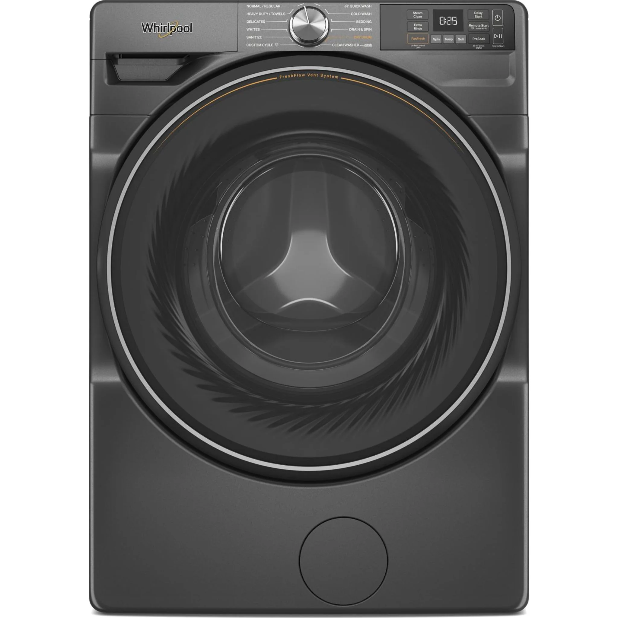 Whirlpool 5.2 cu. ft. Smart Front Load ENERGY STAR Certified Washer with FreshFlowVent System -Volcano Black (WFW5720RU)