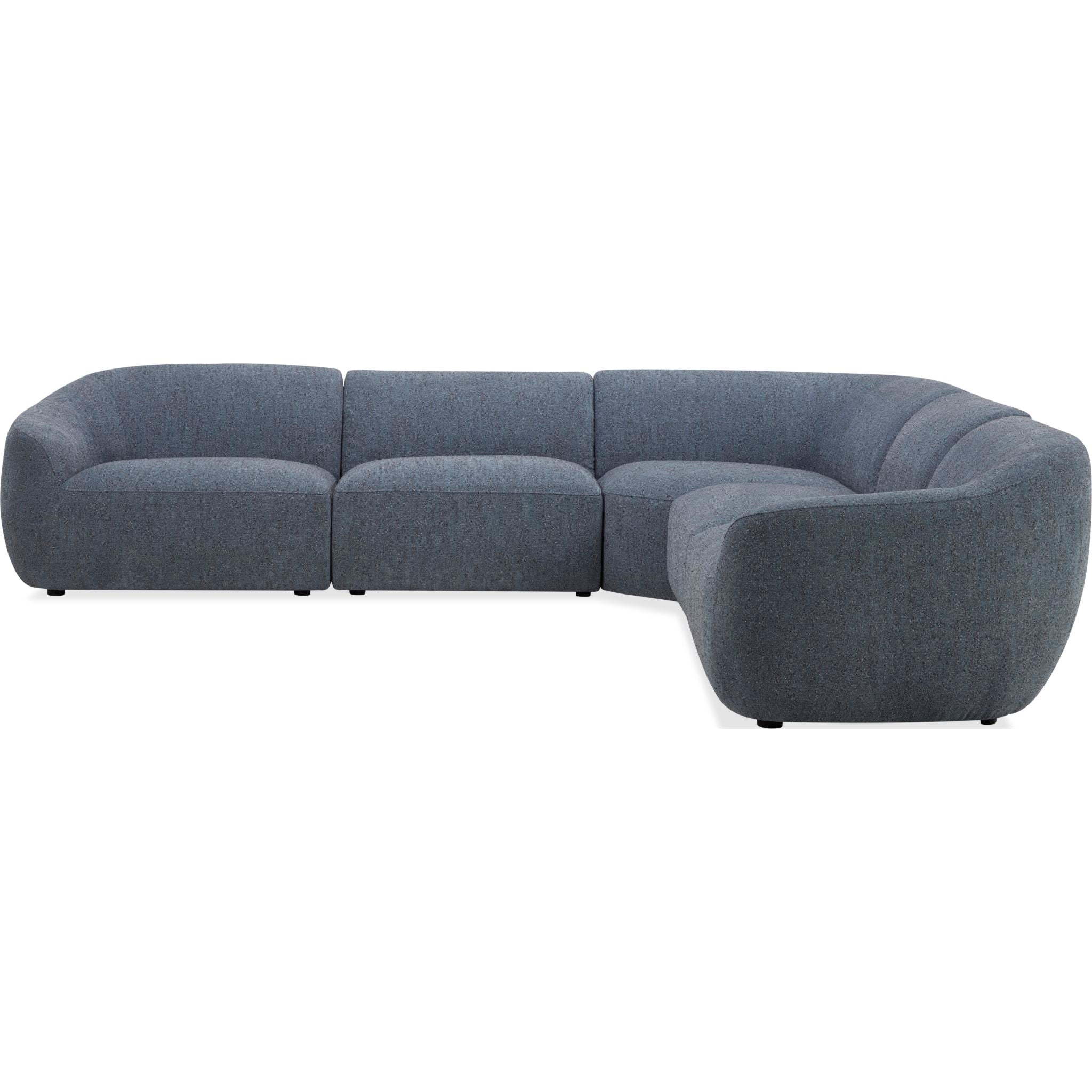 Gabriela 5 Piece Sectional - Mellow Steel Blue - Image 2