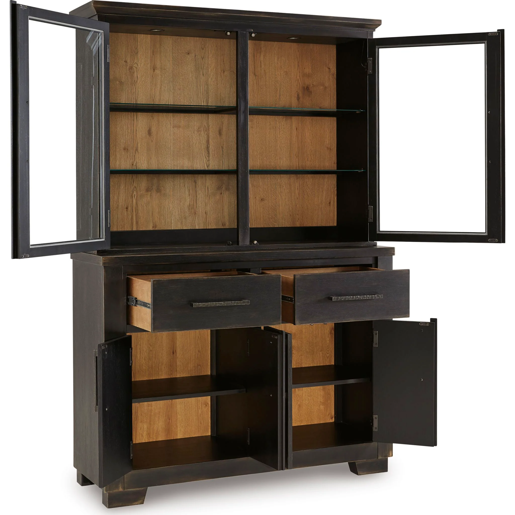 Galliden Buffet & Hutch - Black/Brown - (D841D3) - Image 4