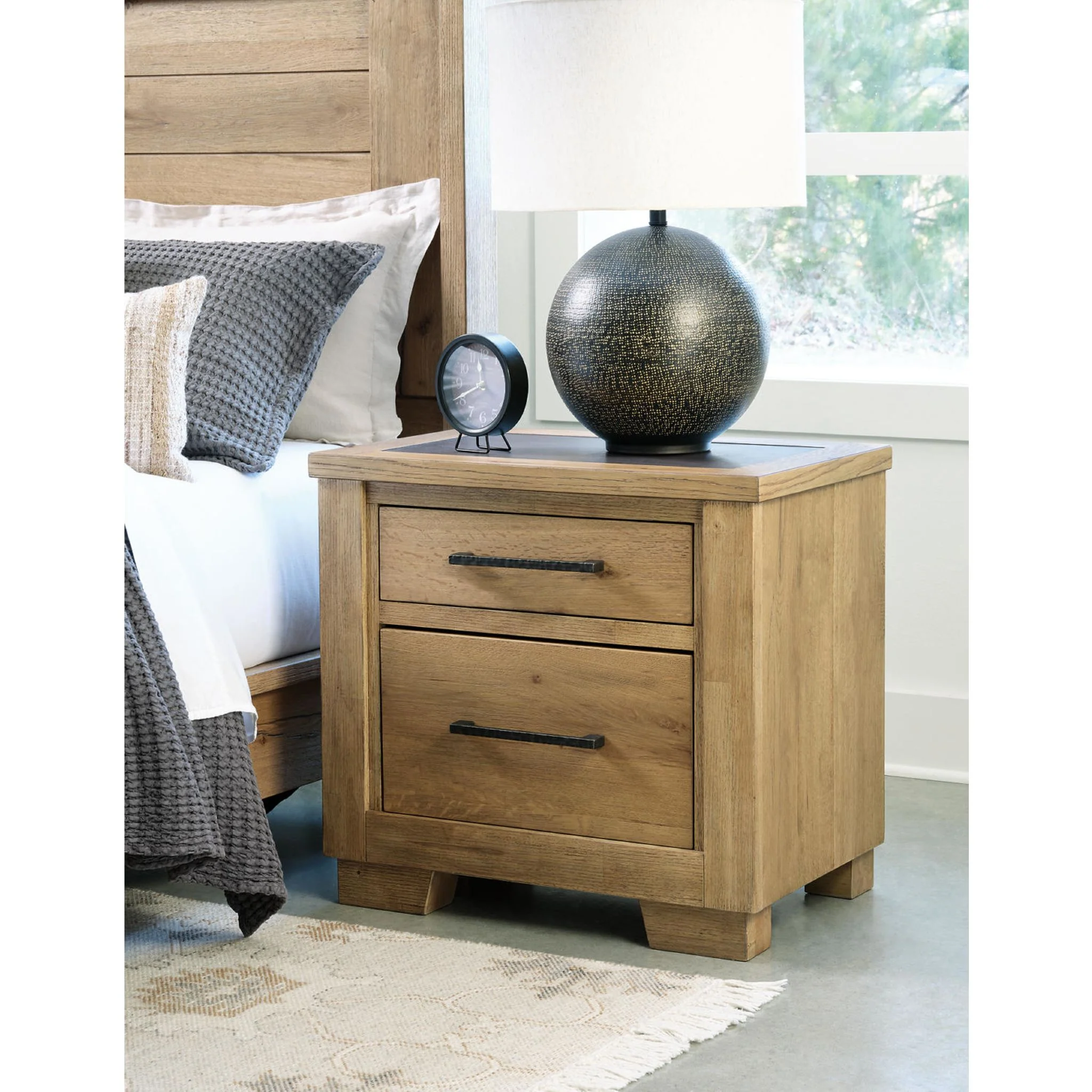 Galliden Nightstand - Light Brown - Image 2
