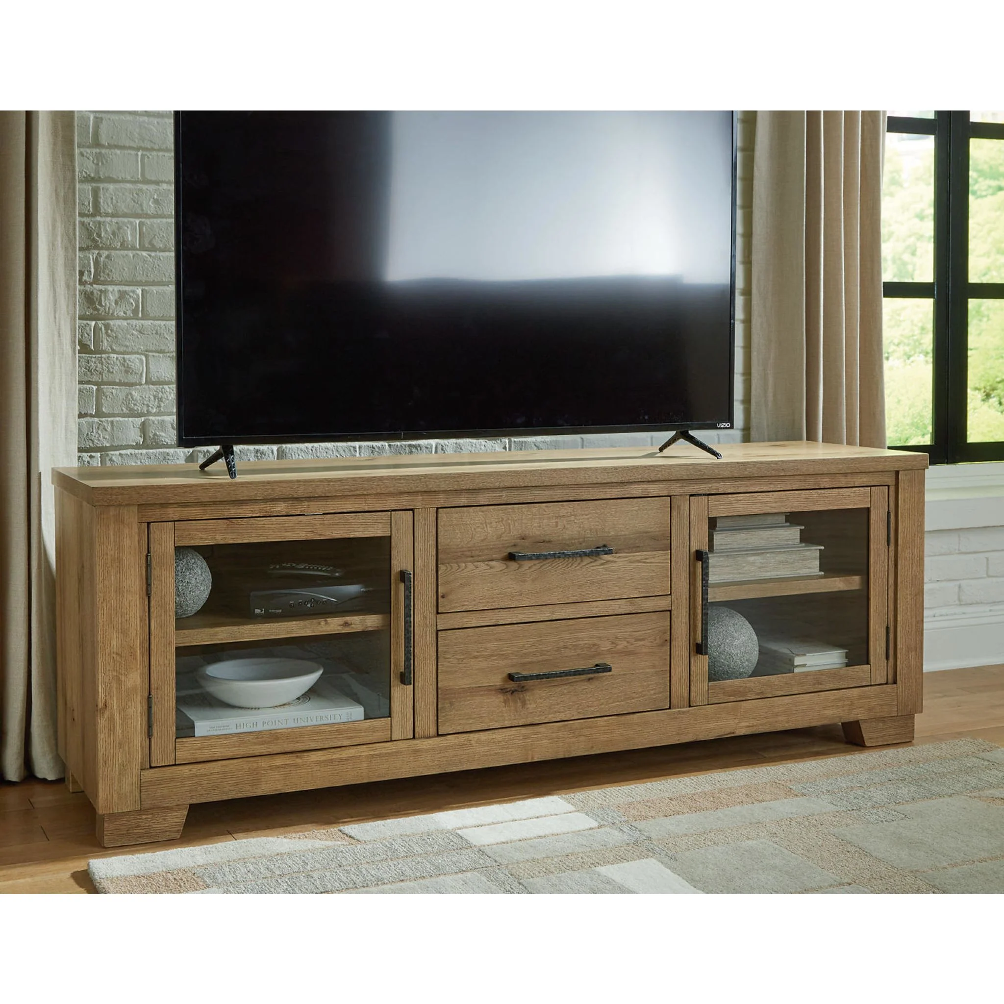 Galliden TV Stand - Light Brown - Image 6