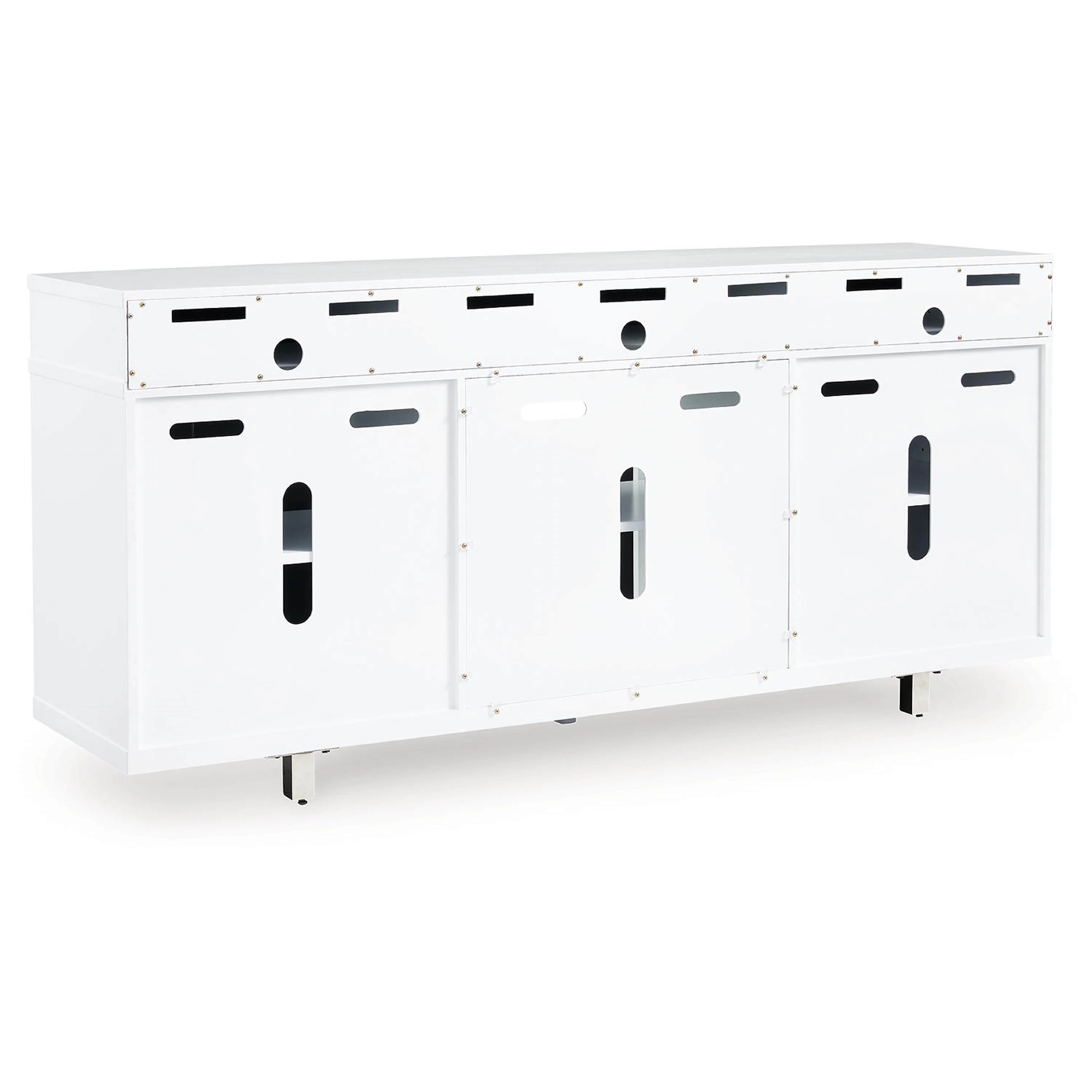 Gardoni TV Stand with Fireplace - White/Black - Image 4
