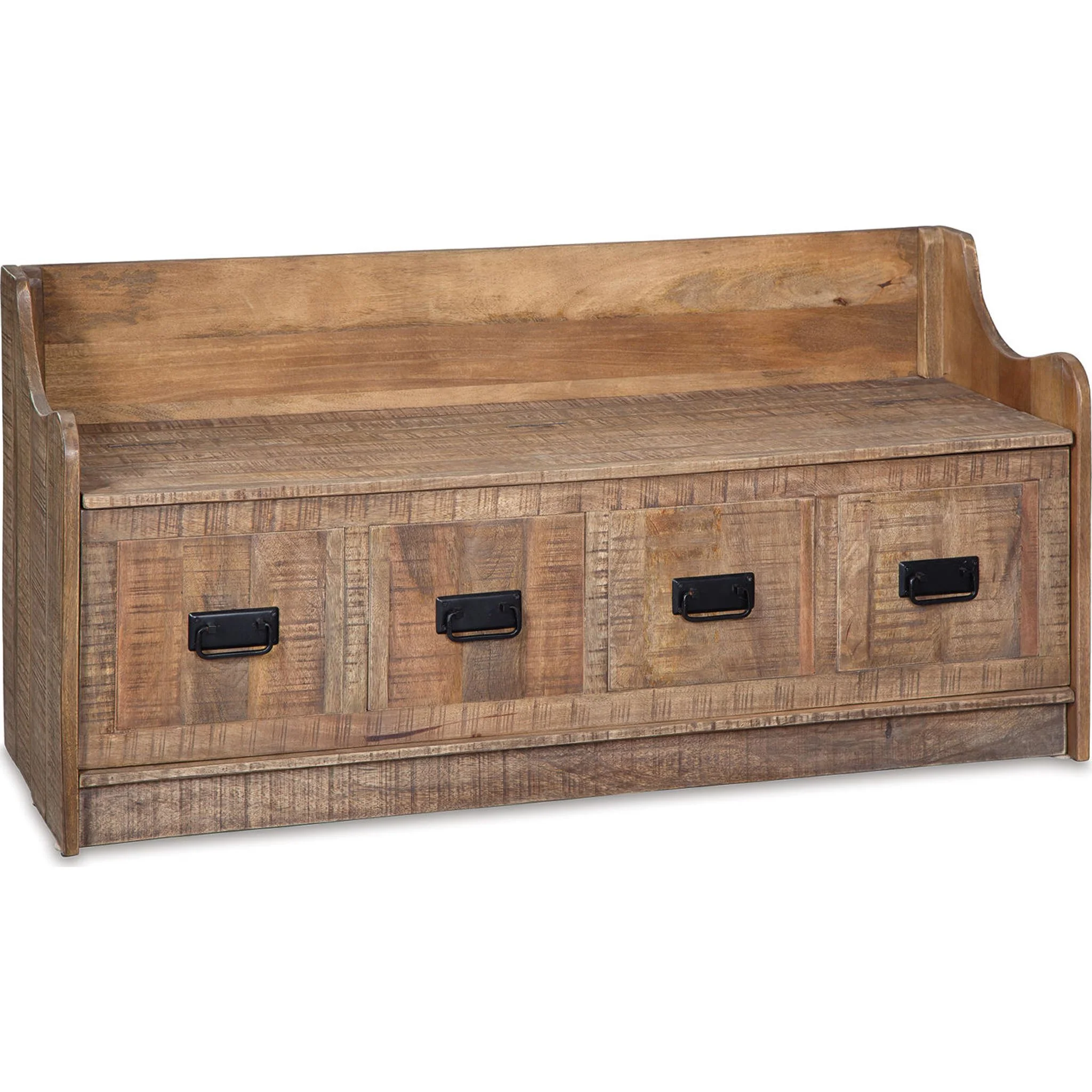 Garrettville Storage Bench - Brown