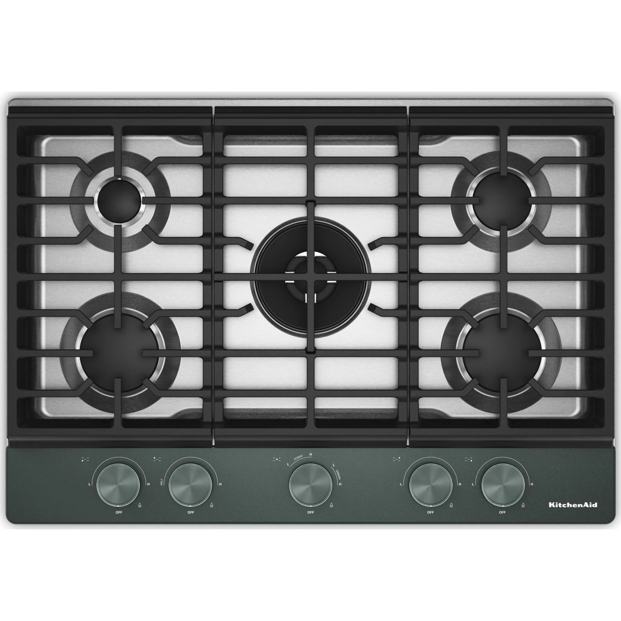 KitchenAid Gas-on-Metal Cooktop with an Integrated Wok Grate and CookShield™ Finish - Juniper (KCGK530SJP)
