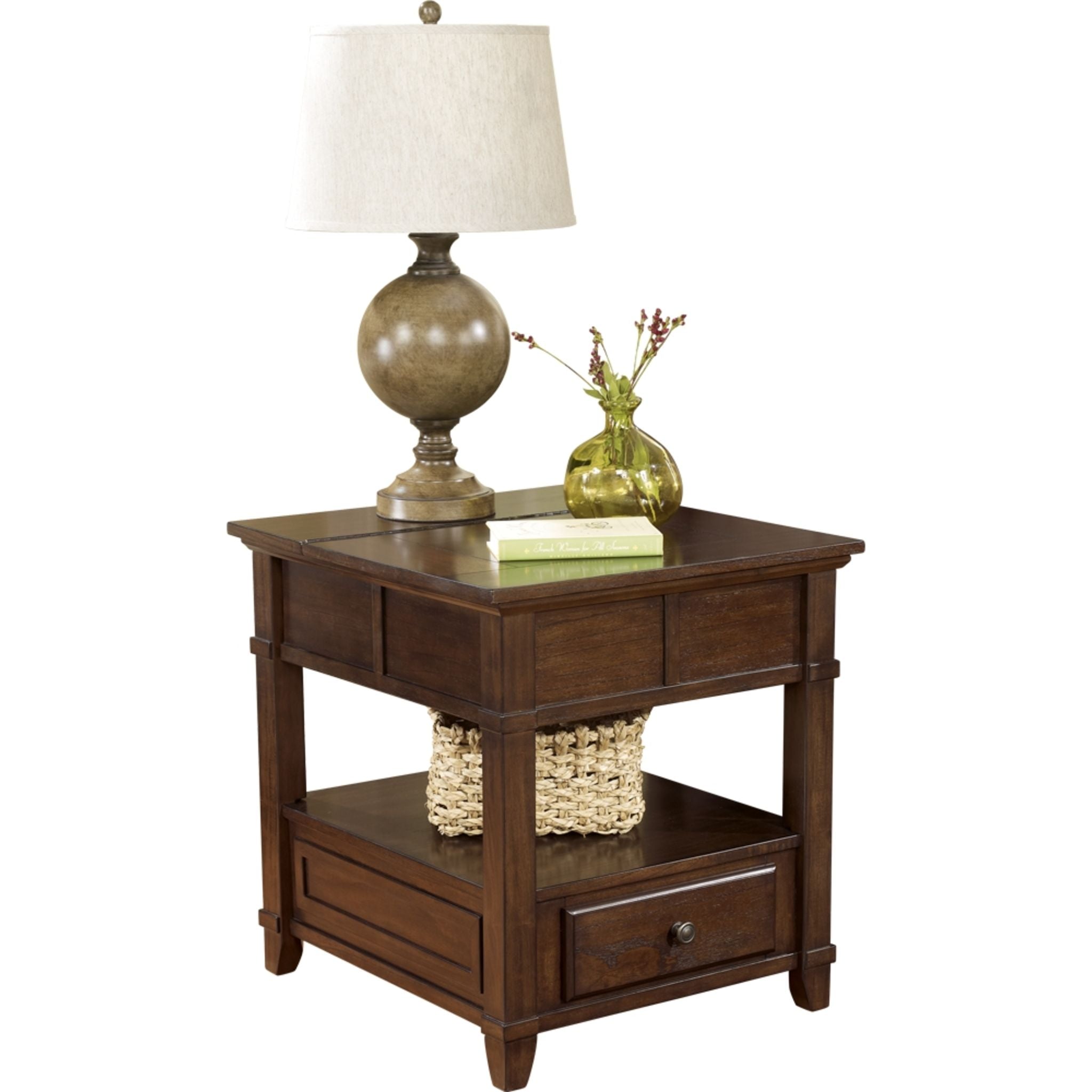 Gately End Table - Medium Brown