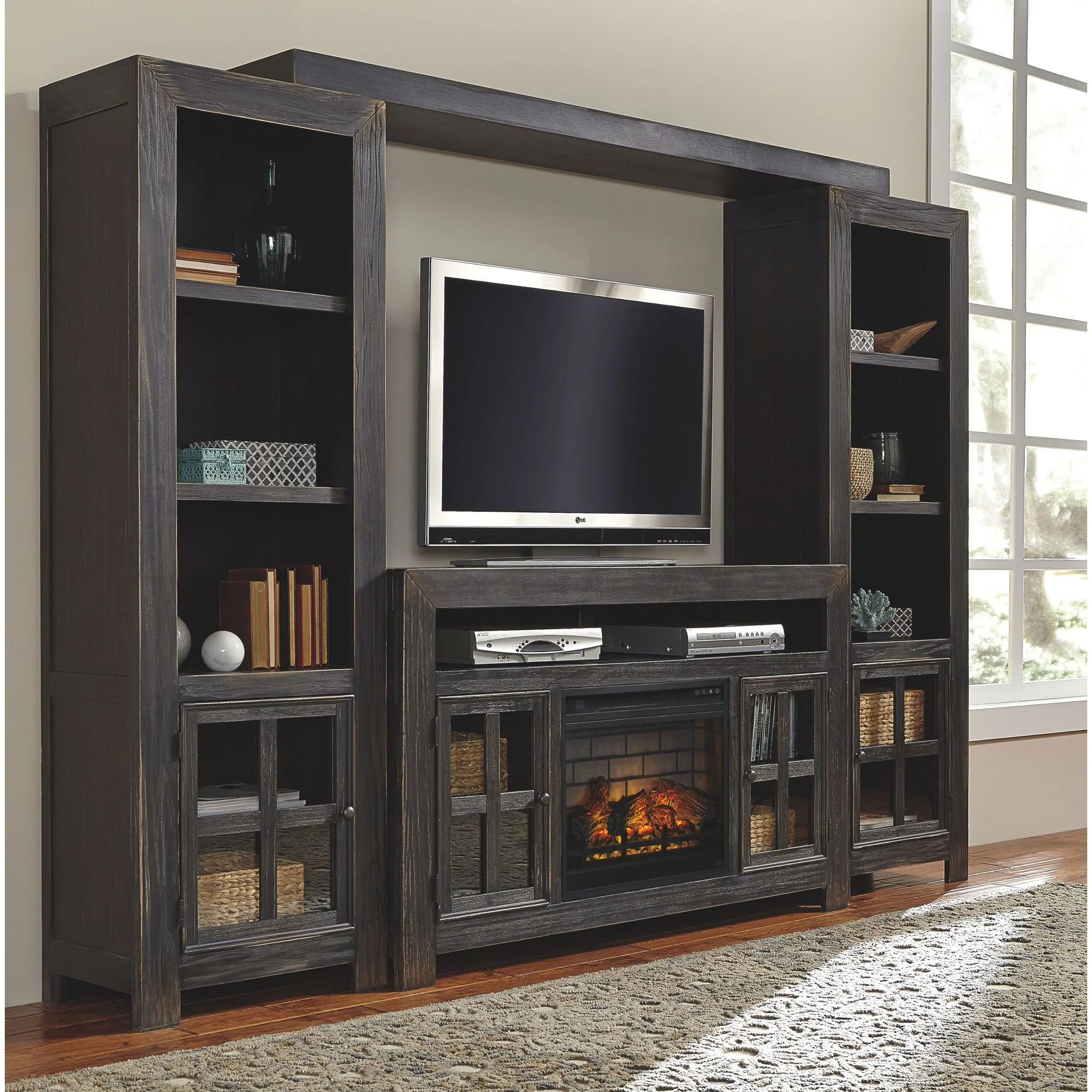 Gavelston 5 Piece Entertainment Unit - Black - Image 2