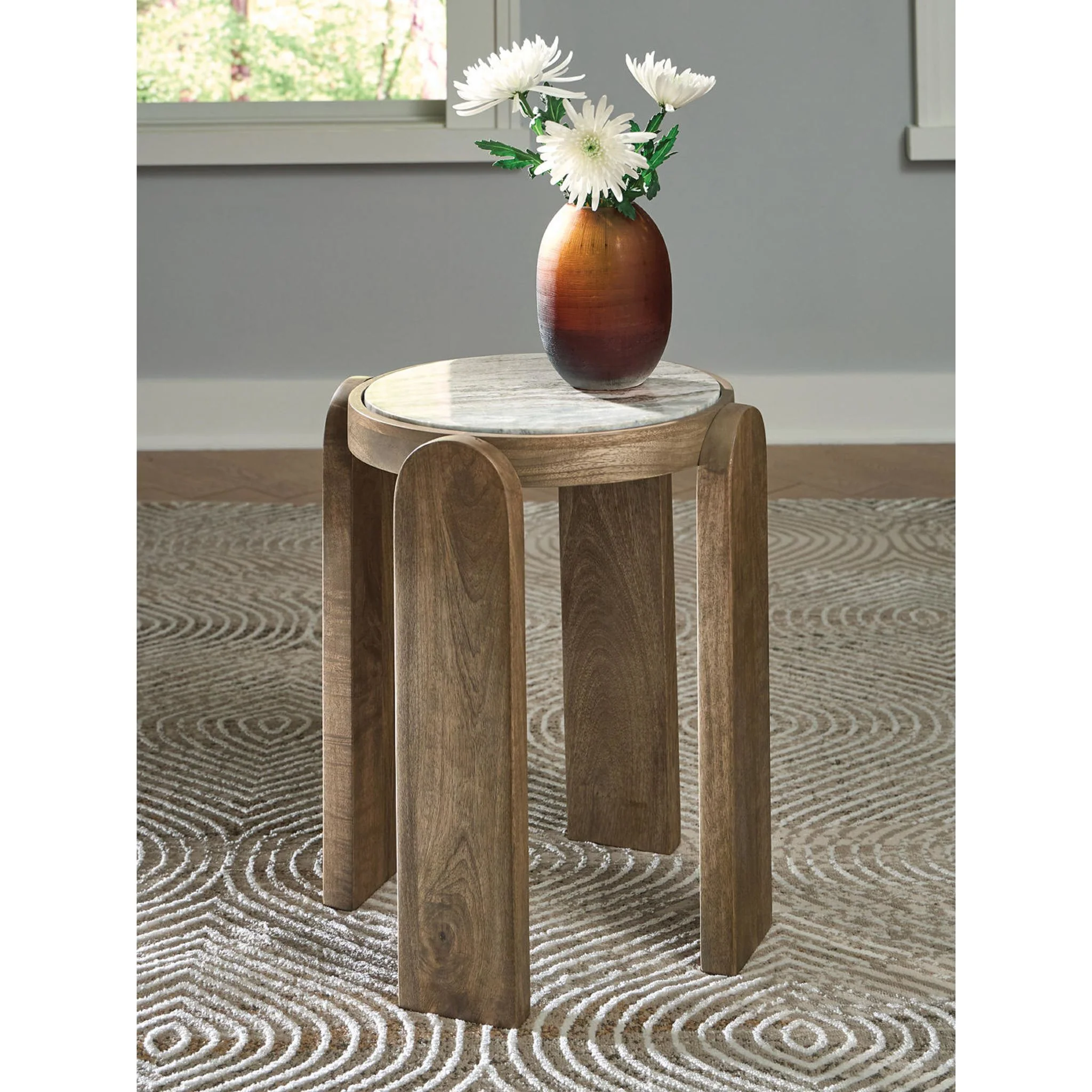 Gavrilley Accent Table - Gray/White/Brown - Image 2
