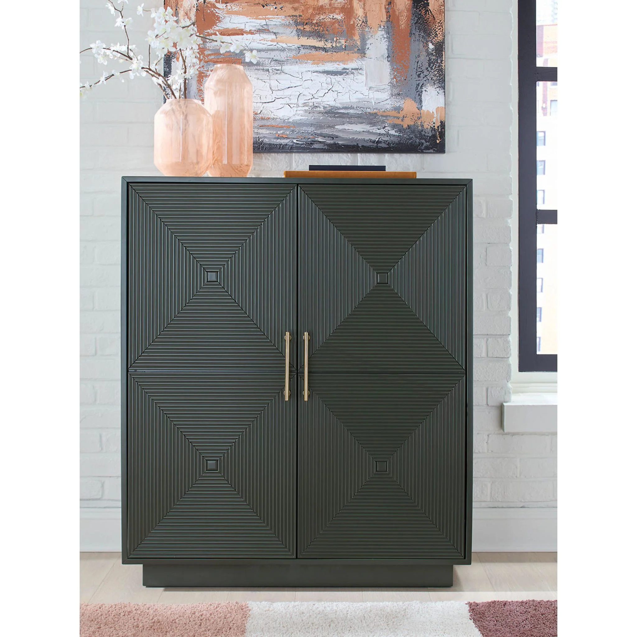 Geirwood Accent Cabinet - Dark Green - Image 2