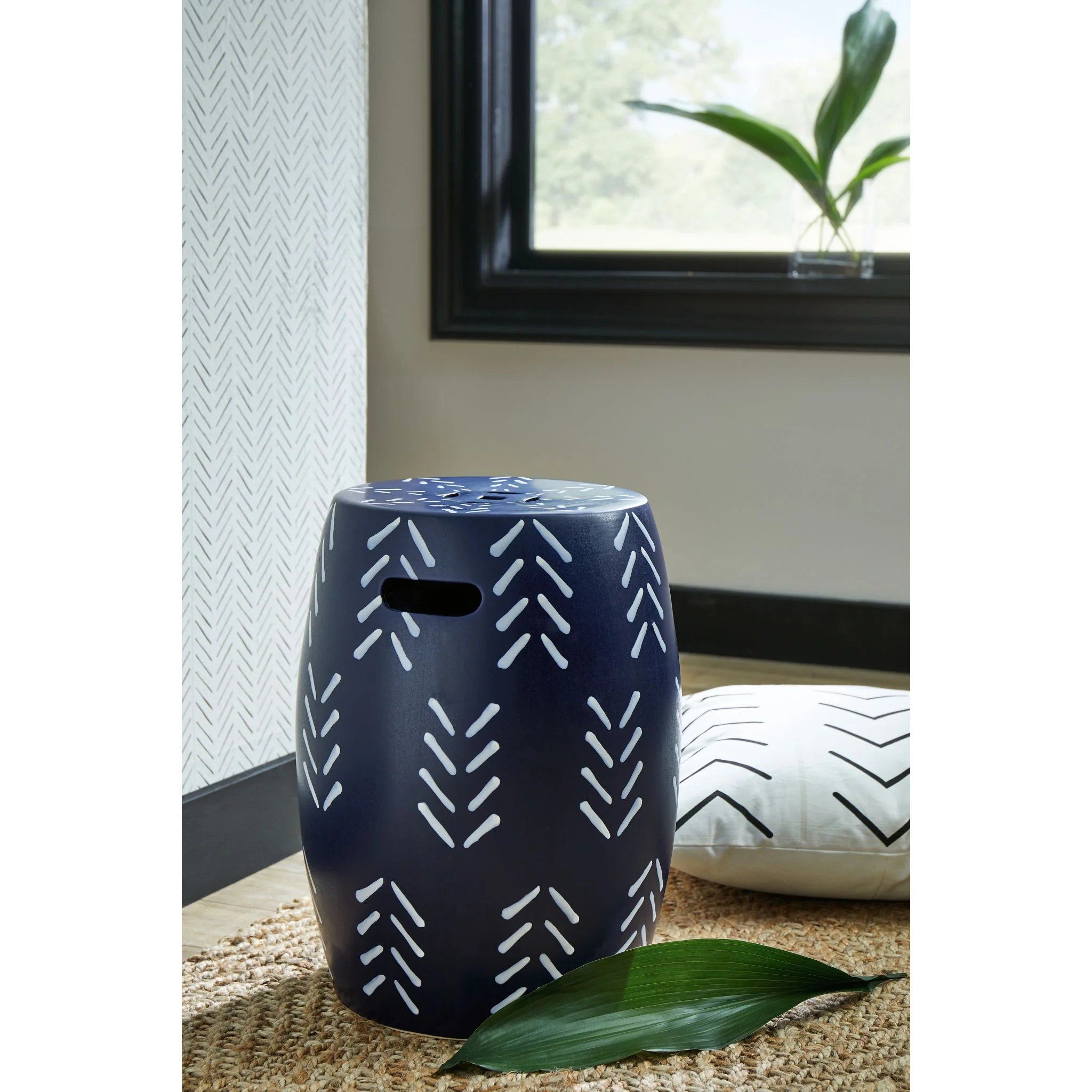 Genemore Stool - Navy/White - Image 2