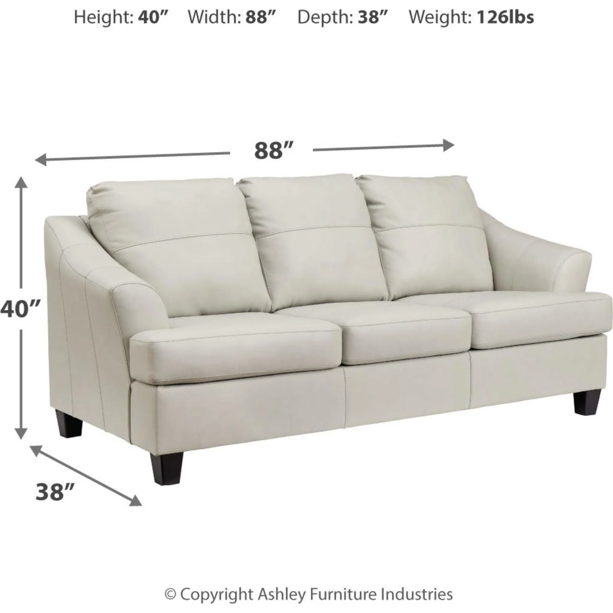 Genoa Sofa - Coconut - Image 5