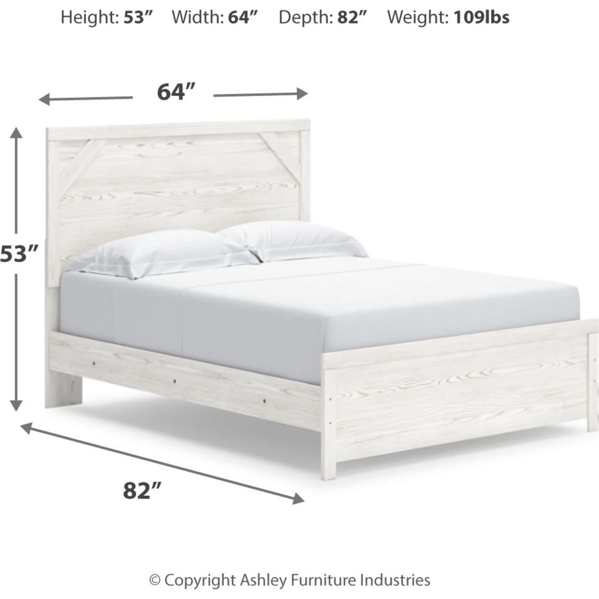 Gerridan 6 Piece Panel Bedroom - White/Gray - Image 10