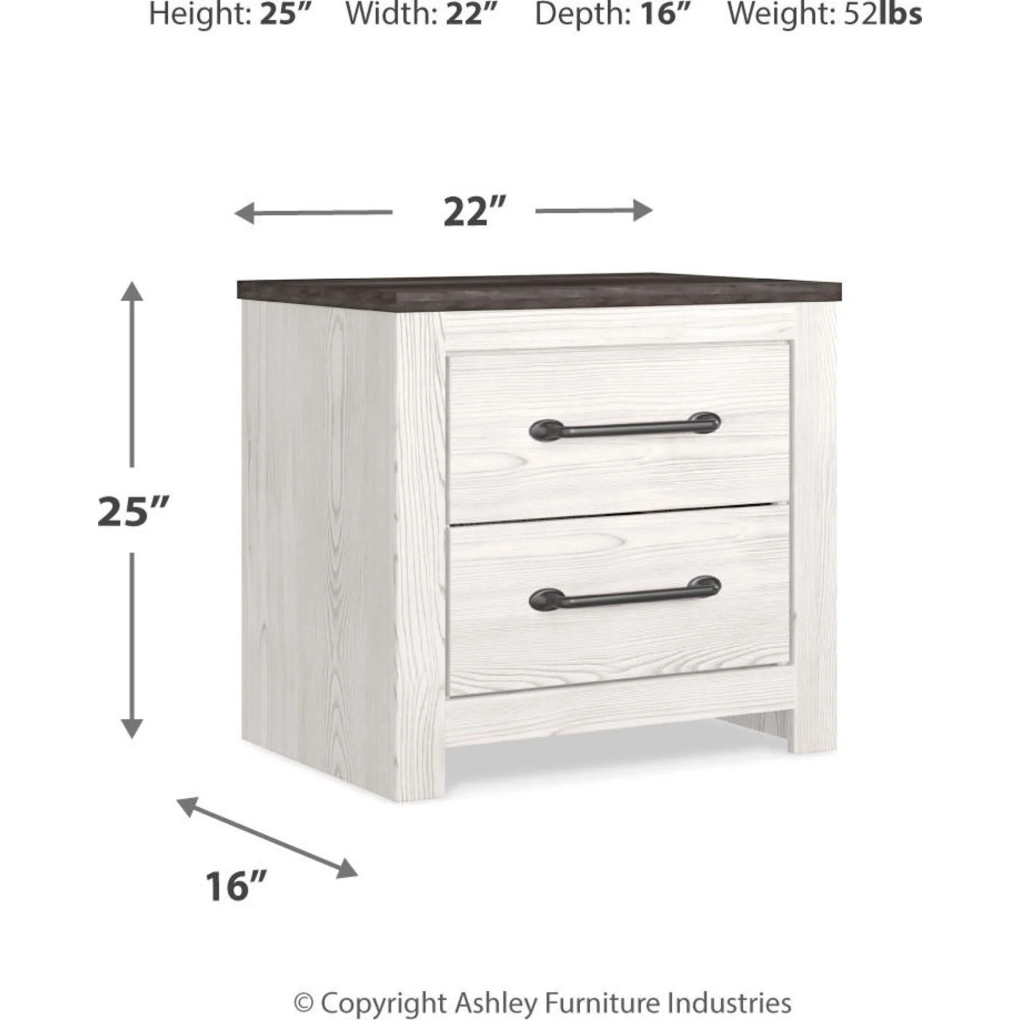 Gerridan 6 Piece Panel Bedroom - White/Gray - Image 24