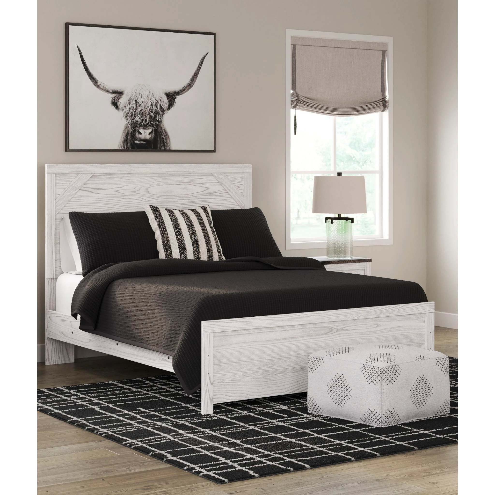 Gerridan 6 Piece Panel Bedroom - White/Gray - Image 8