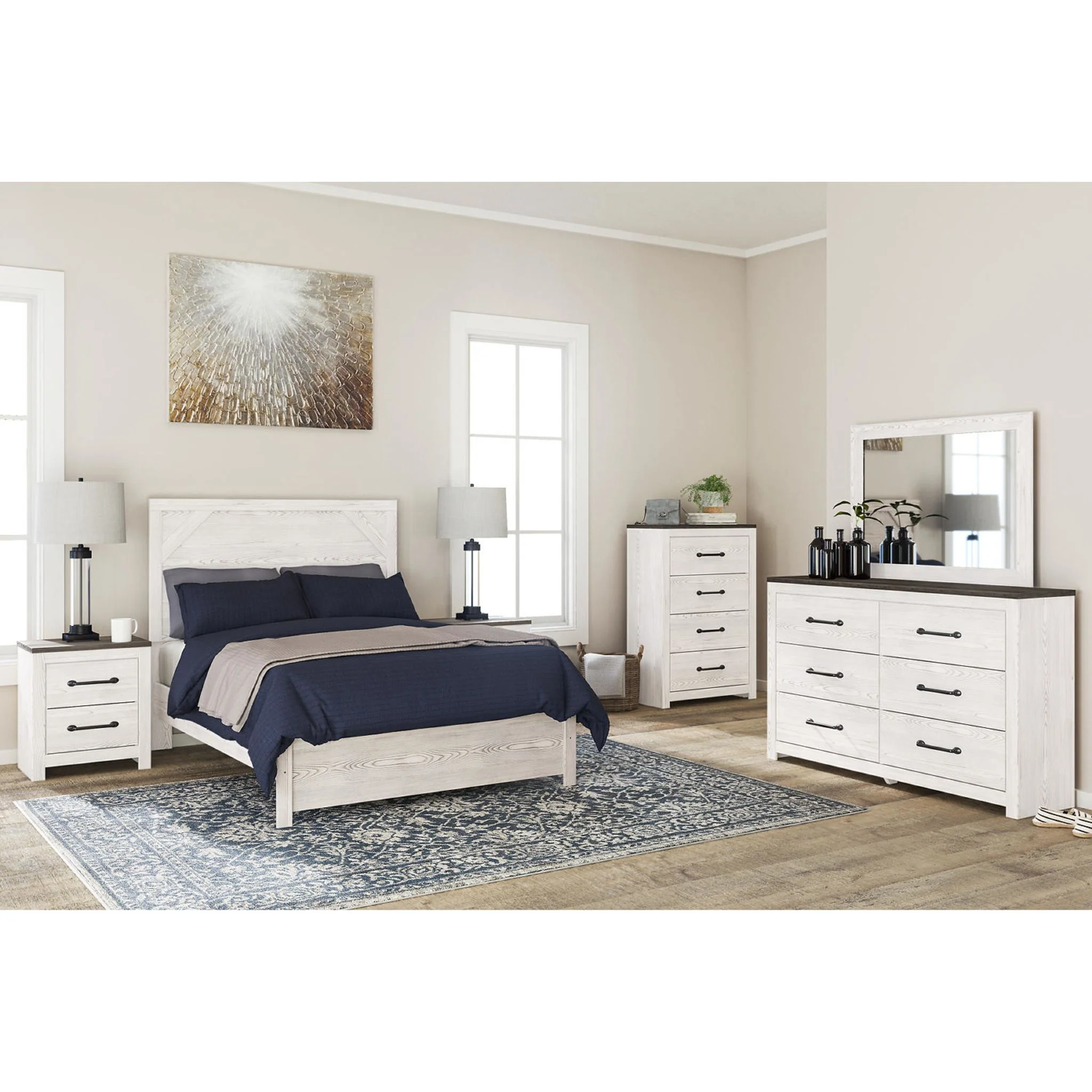 Gerridan Full Panel Bed - White/Gray - Image 12