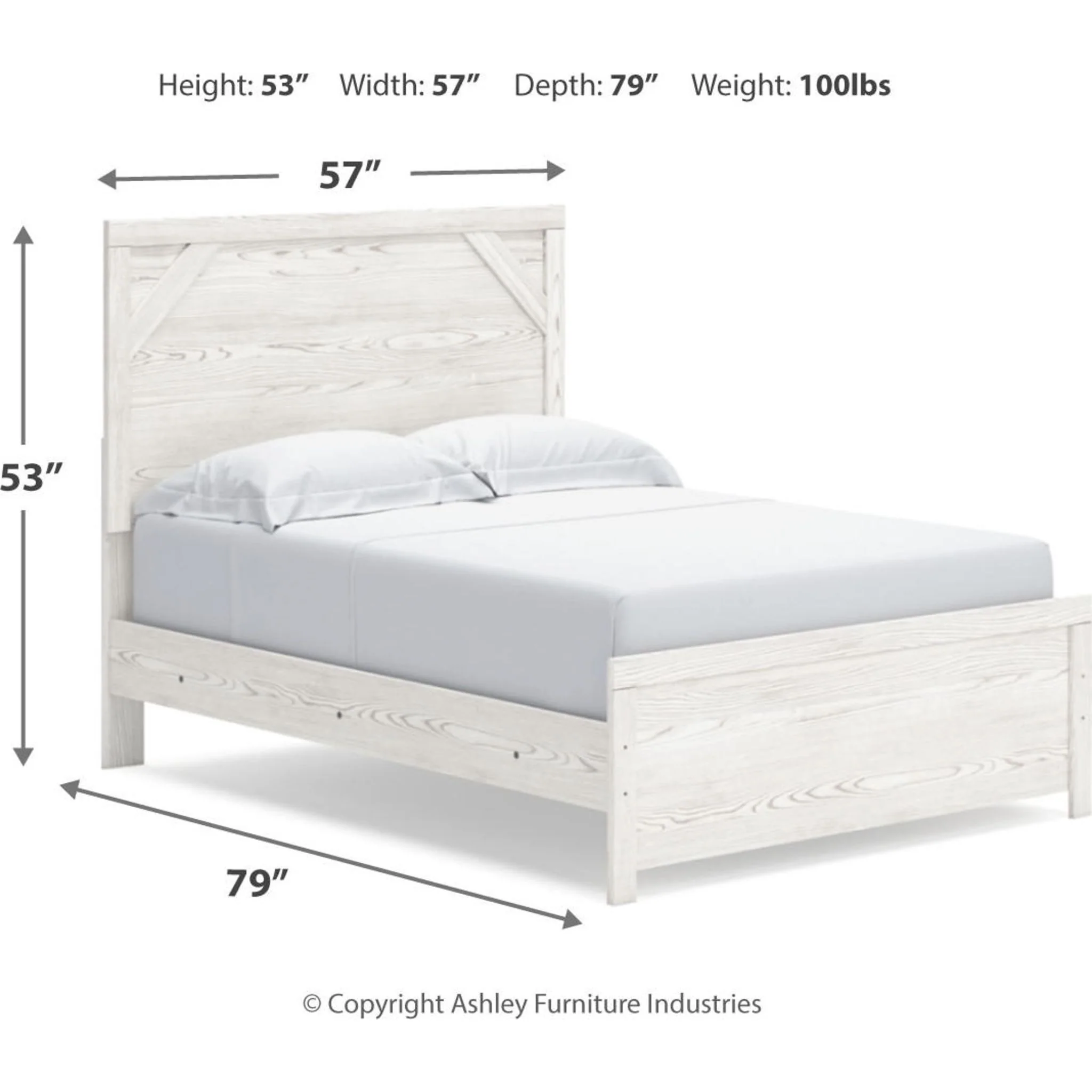 Gerridan Full Panel Bed - White/Gray - Image 18
