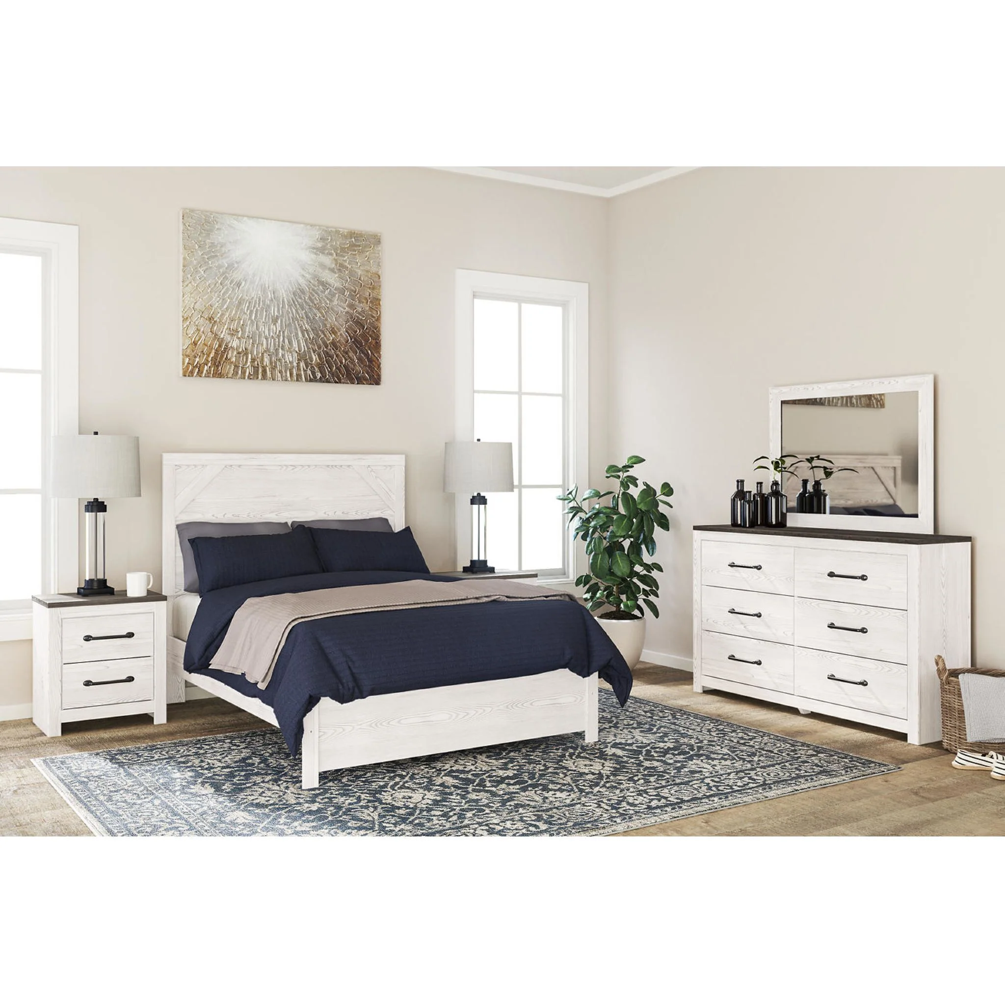 Gerridan Full Panel Bed - White/Gray - Image 23