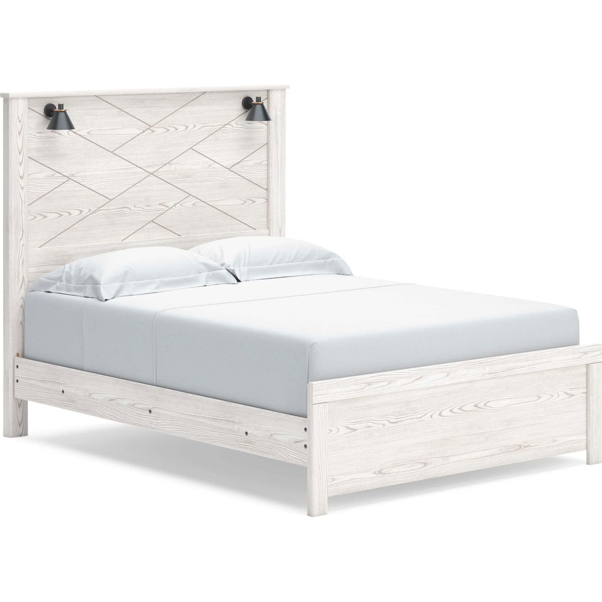 Gerridan Panel Bed - White/Gray