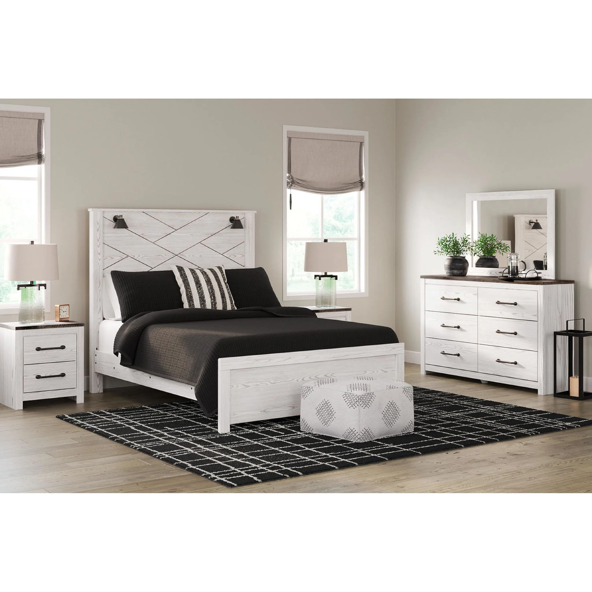 Gerridan Panel Bed - White/Gray - Image 10