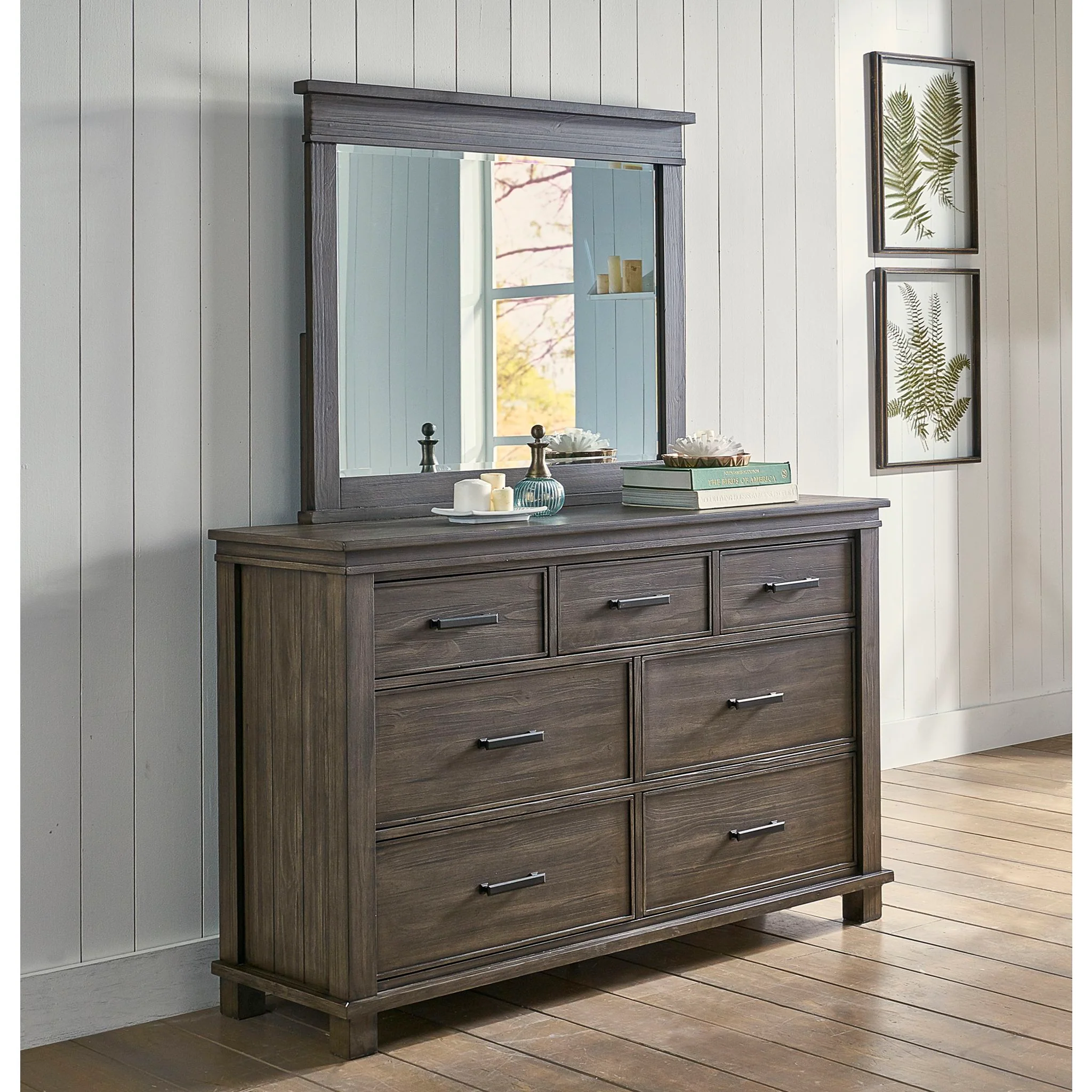 Glacier Point Dresser and Mirror - Greystone - Image 5