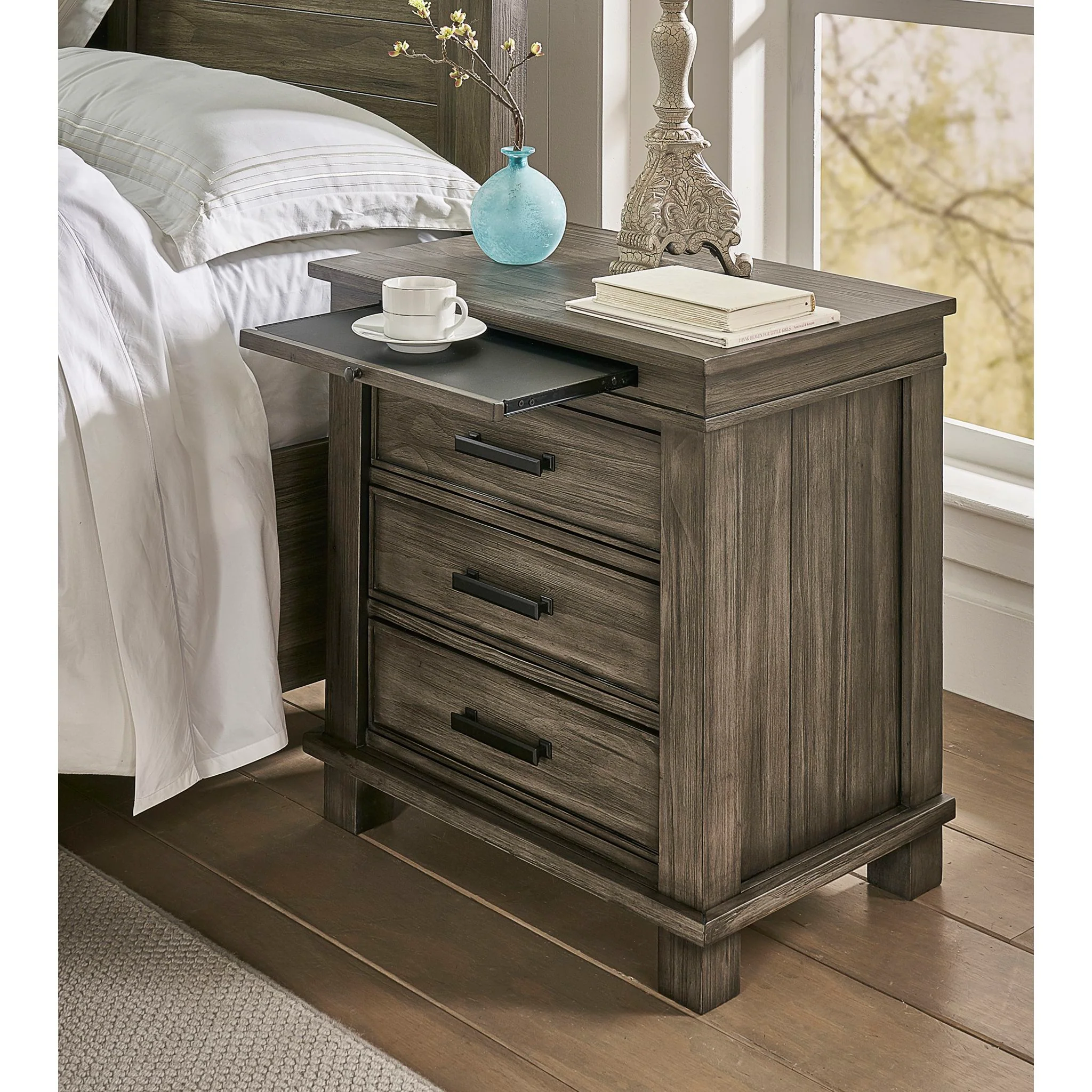 Glacier Point Nightstand - Greystone - Image 4