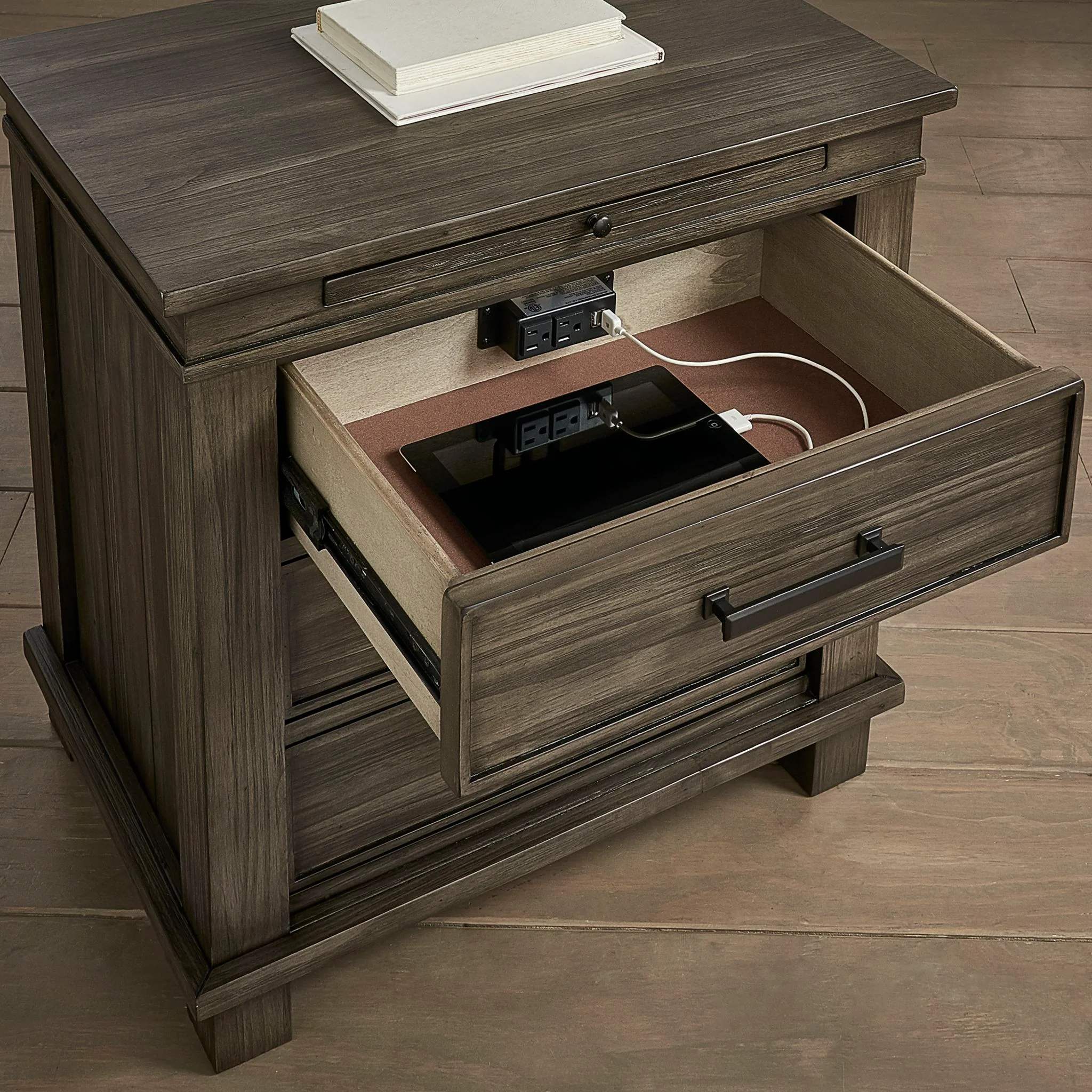 Glacier Point Nightstand - Greystone - Image 5