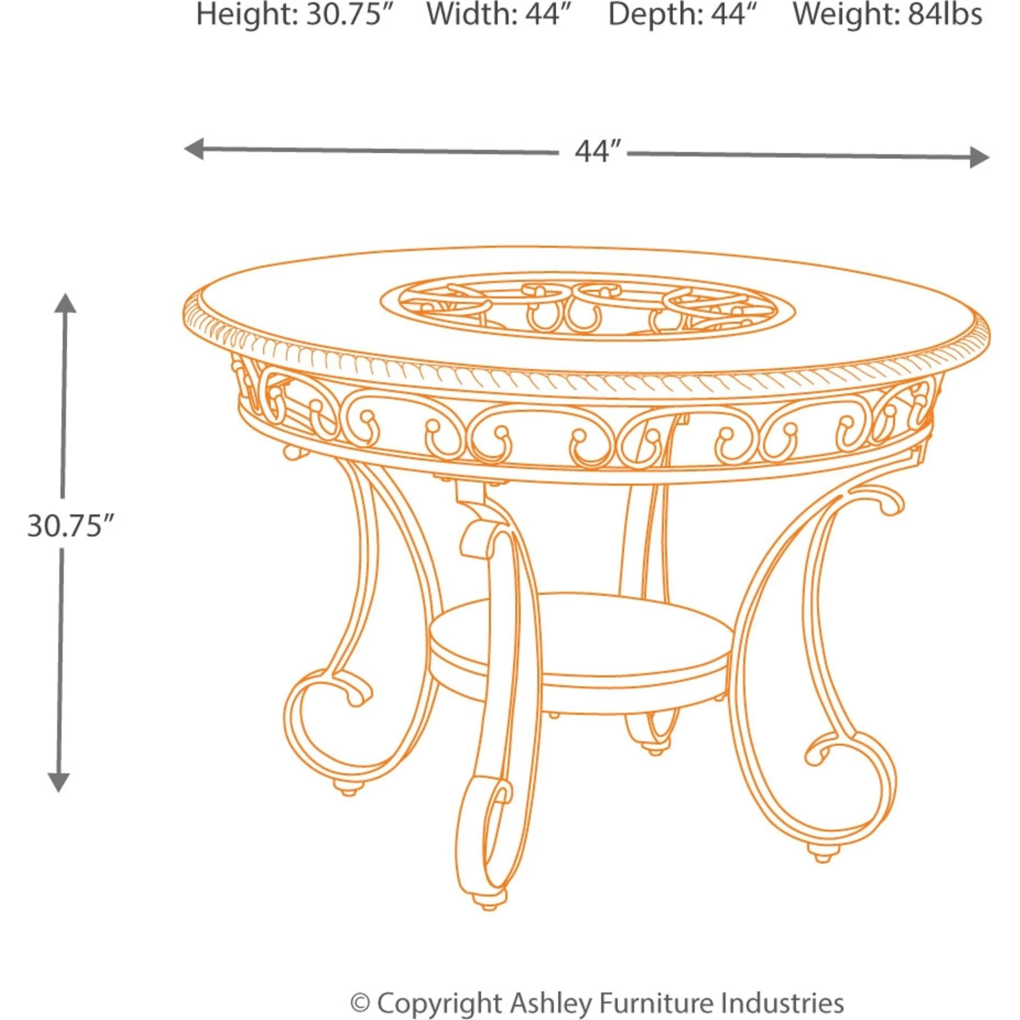 Glambrey Dining Table - Brown - (D329-15) - Image 4