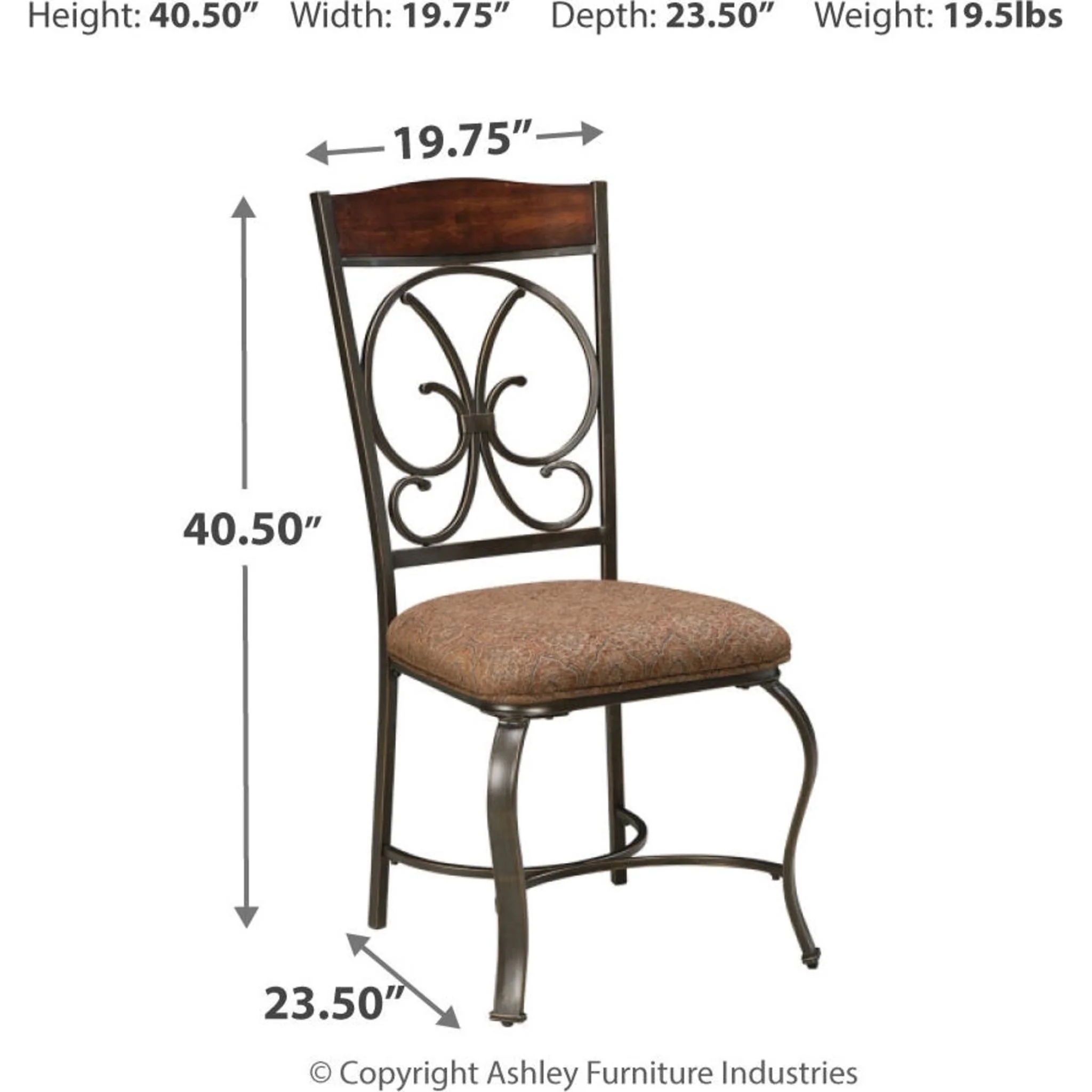 Glambrey Side Chair - Brown Cherry - (D329-01) - Image 23