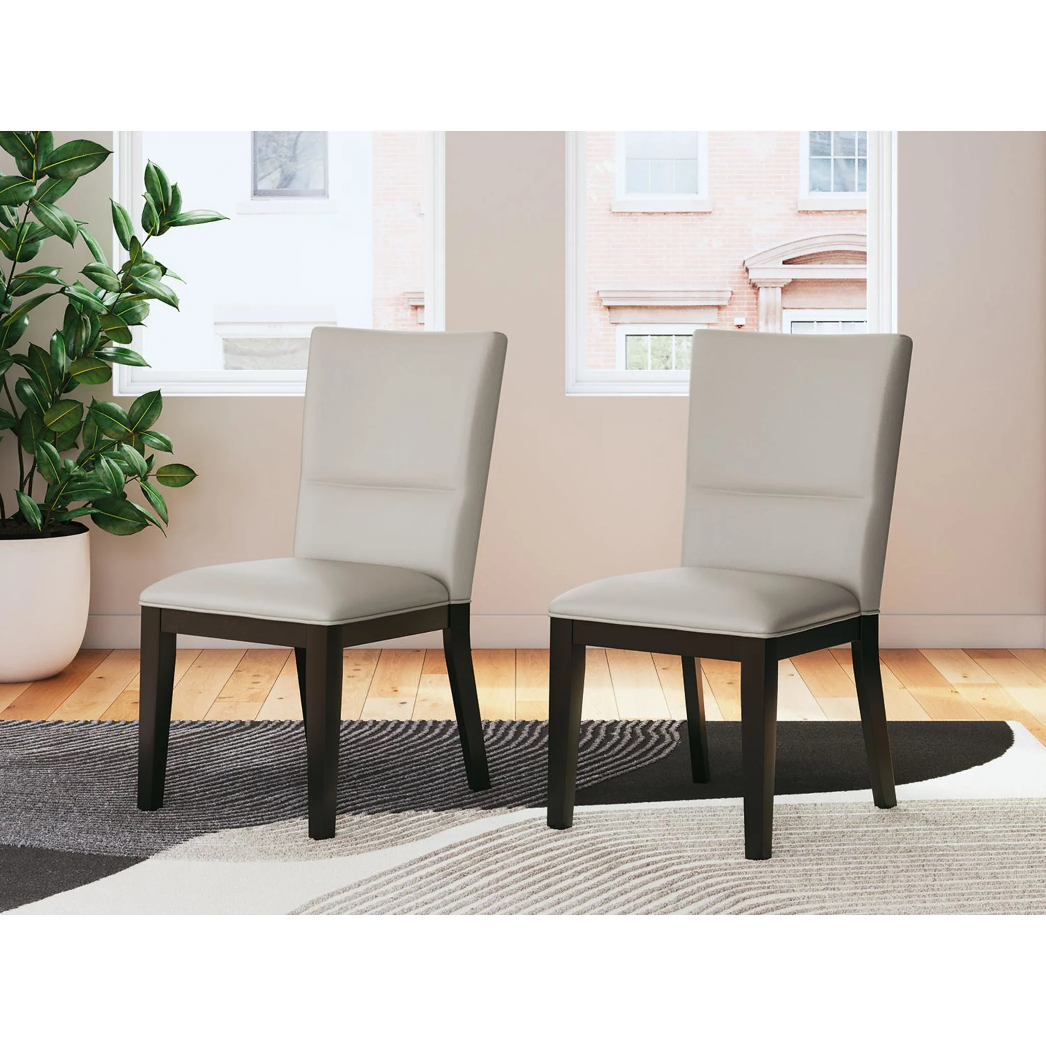 Glinari Dining Chair - Taupe/Black - (D476-01) - Image 2