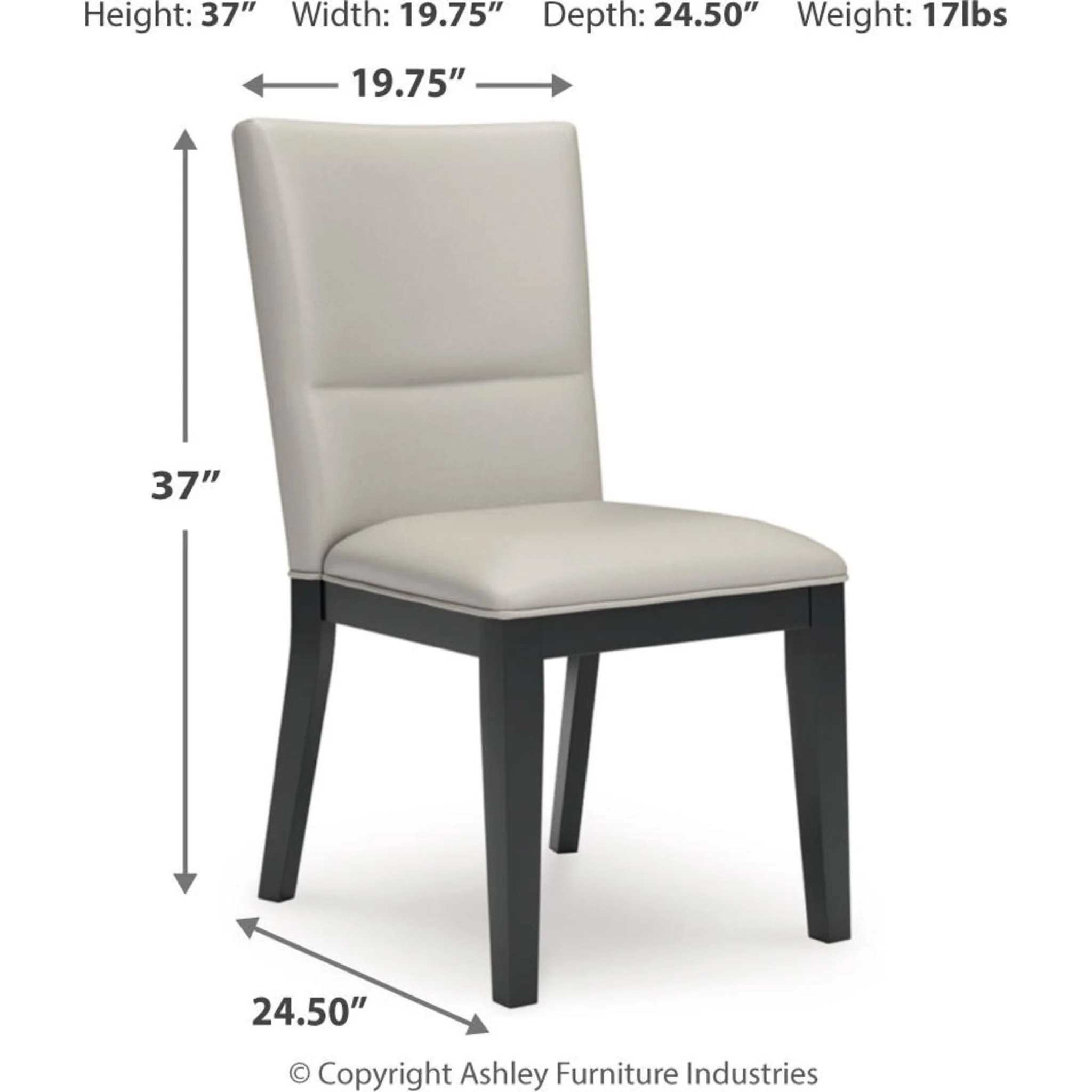 Glinari Dining Chair - Taupe/Black - (D476-01) - Image 3