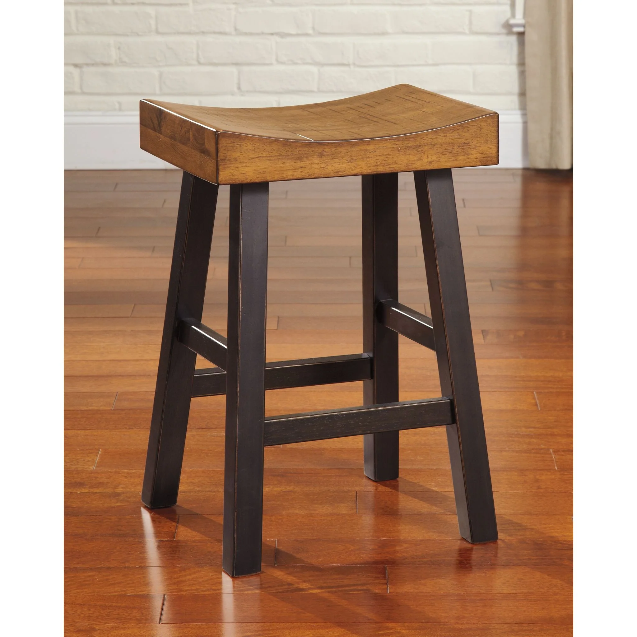 Glosco Counter Height Stool - Medium Brown/Dark Brown - (D548-024) - Image 3