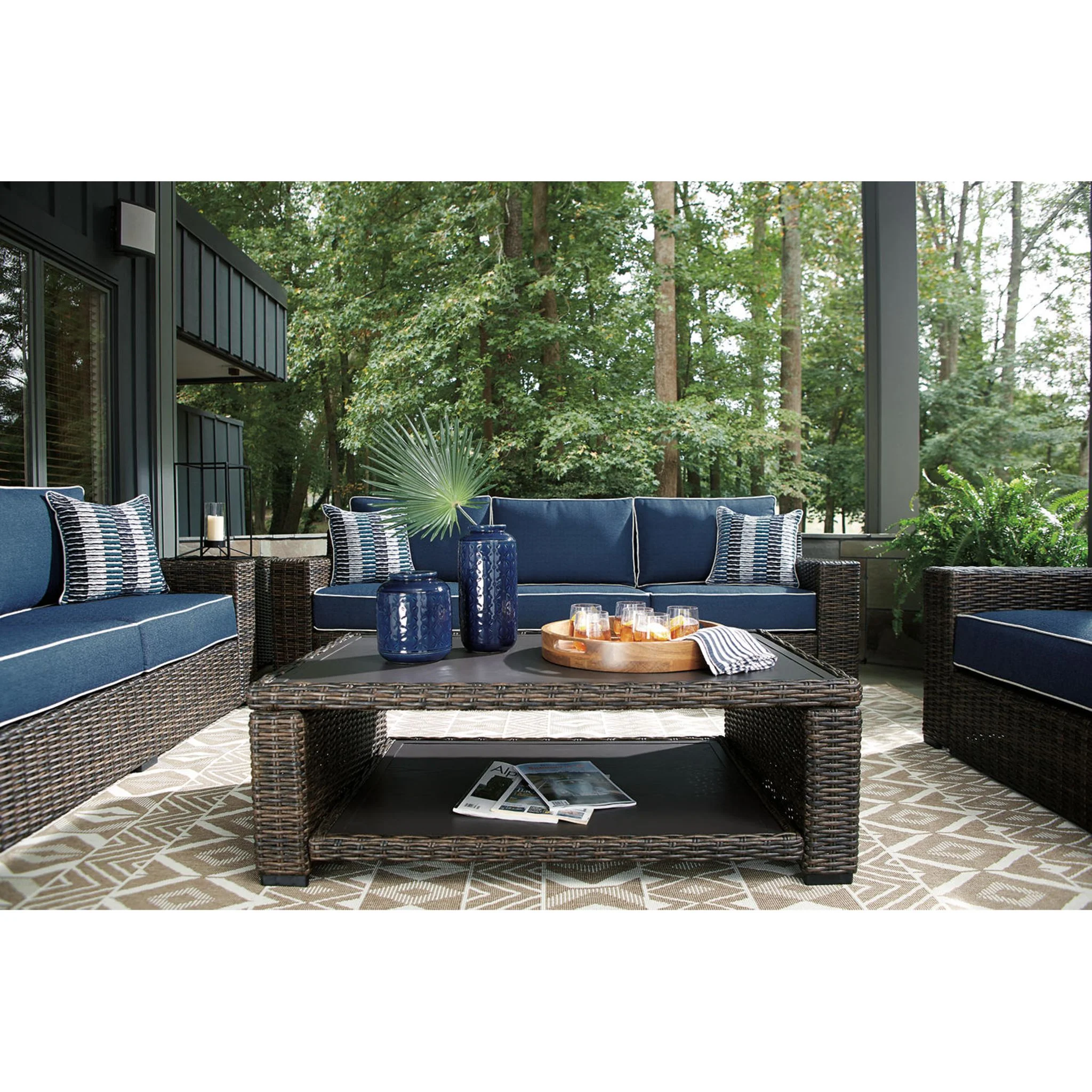 Grasson Lane Outdoor Coffee Table - Brown - Image 14