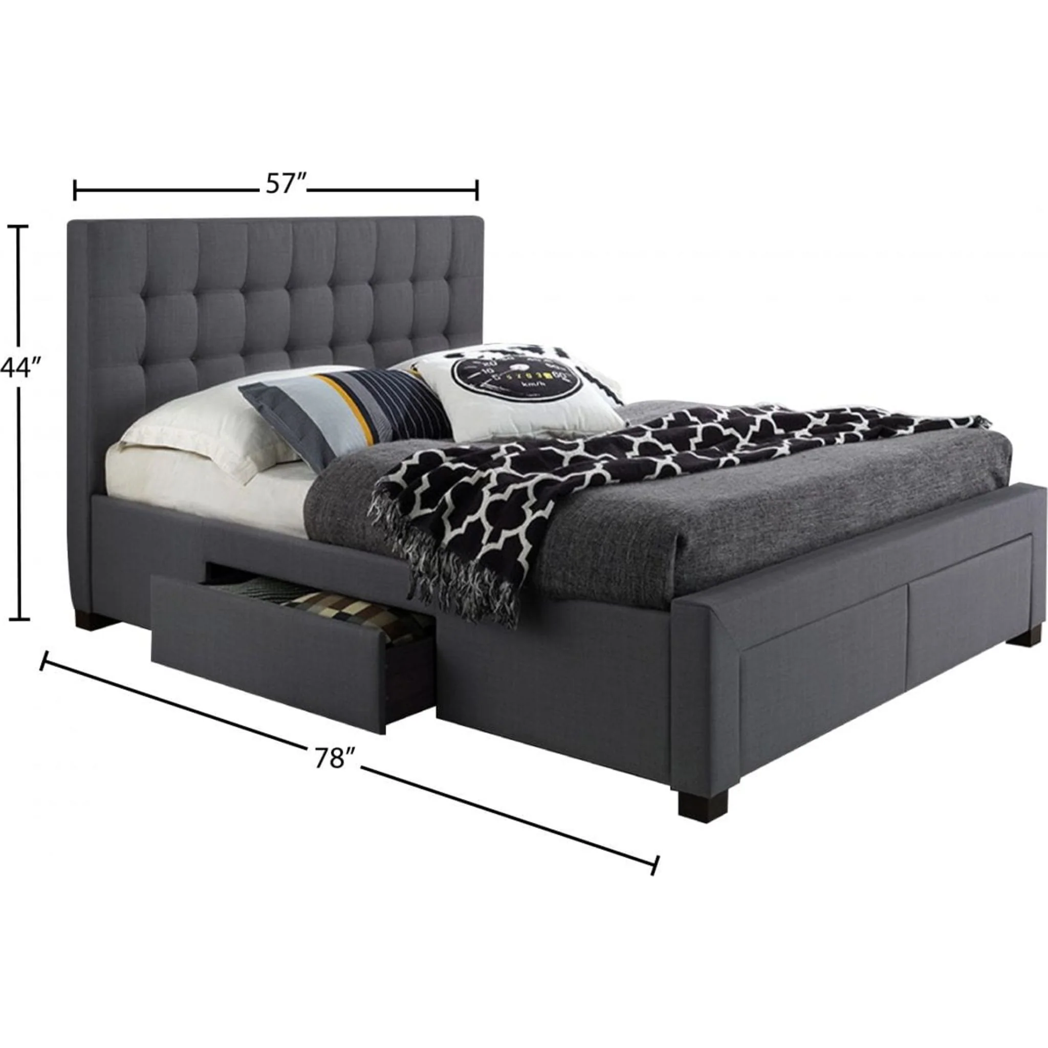 Grayson Storage Bed - Charcoal - Image 3