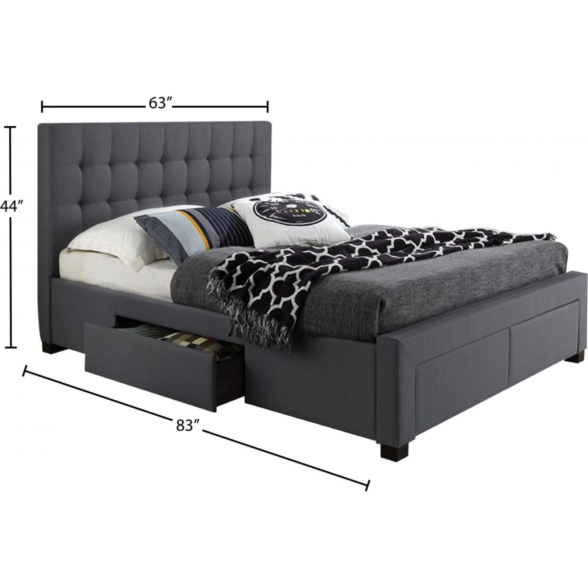 Grayson Storage Bed - Charcoal - Image 9