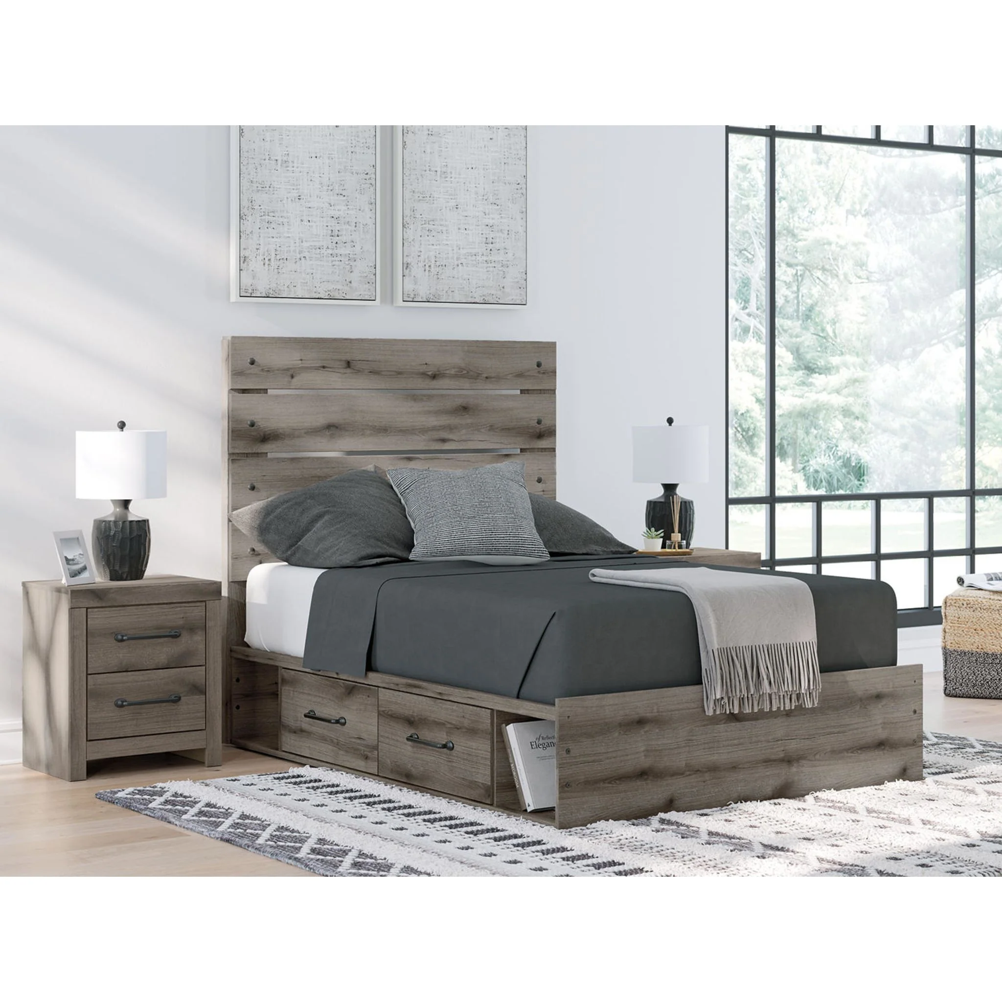Graystorm 6 Piece Full Storage Bedroom - Brown Gray - Image 21