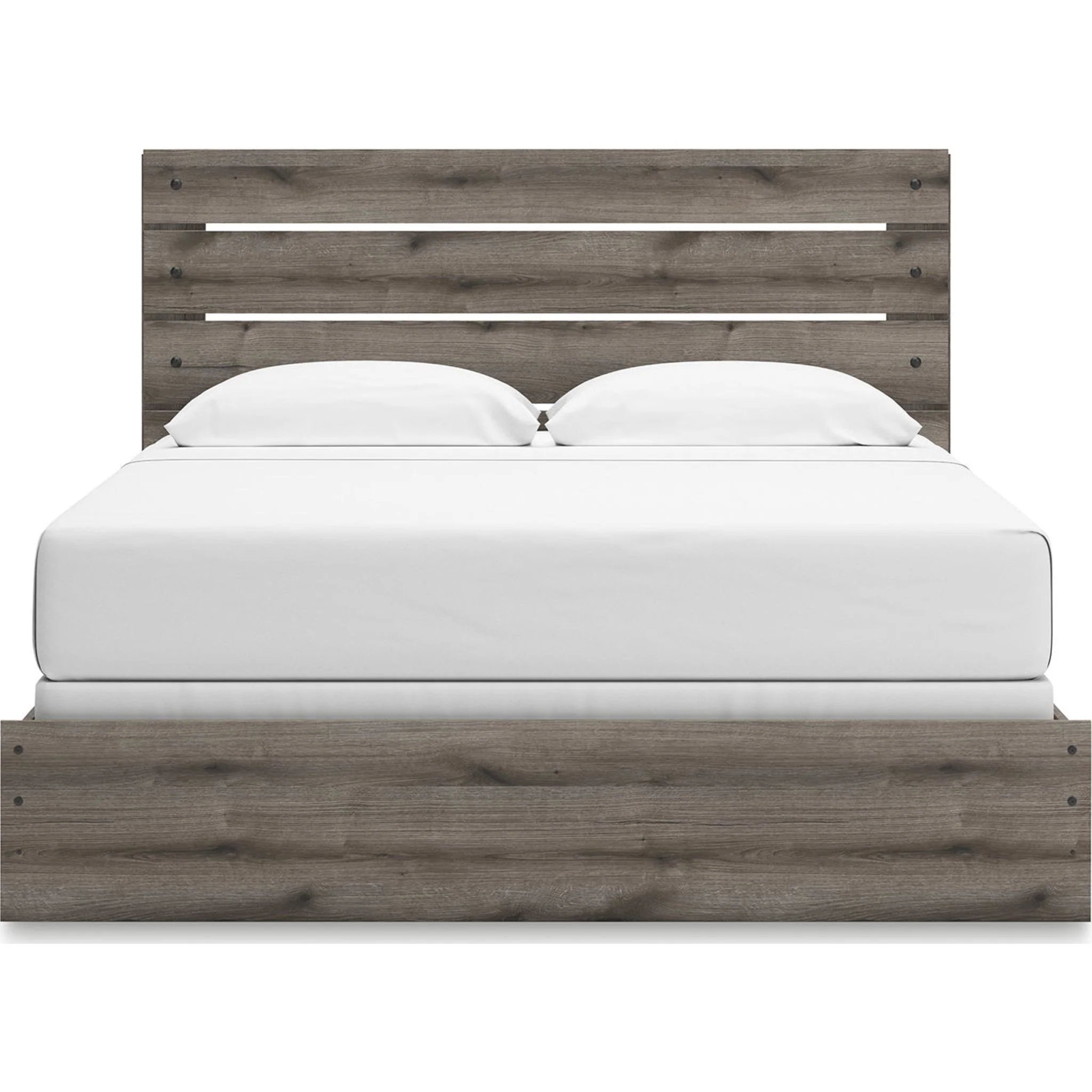Graystorm 6 Piece King Panel Bedroom - Brown Gray - Image 16
