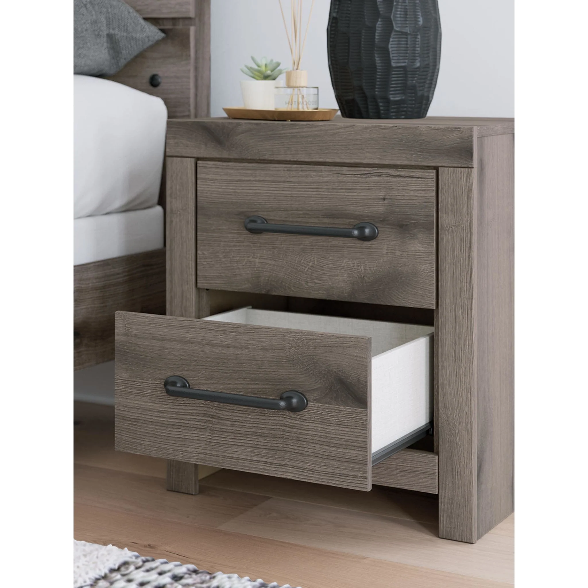 Graystorm 6 Piece King Panel Bedroom - Brown Gray - Image 25