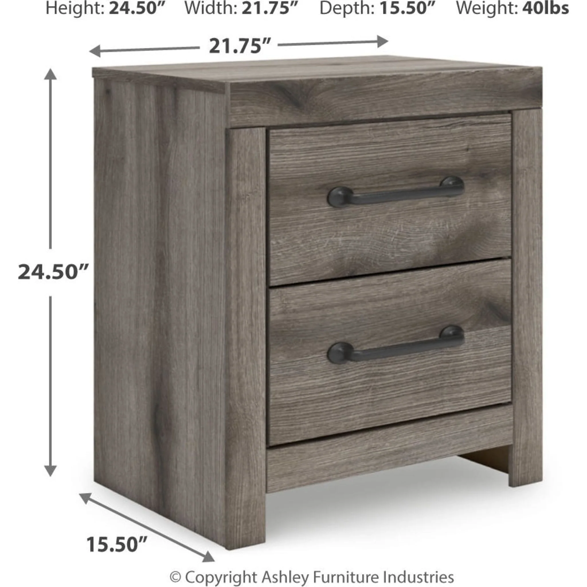 Graystorm 6 Piece King Panel Bedroom - Brown Gray - Image 30