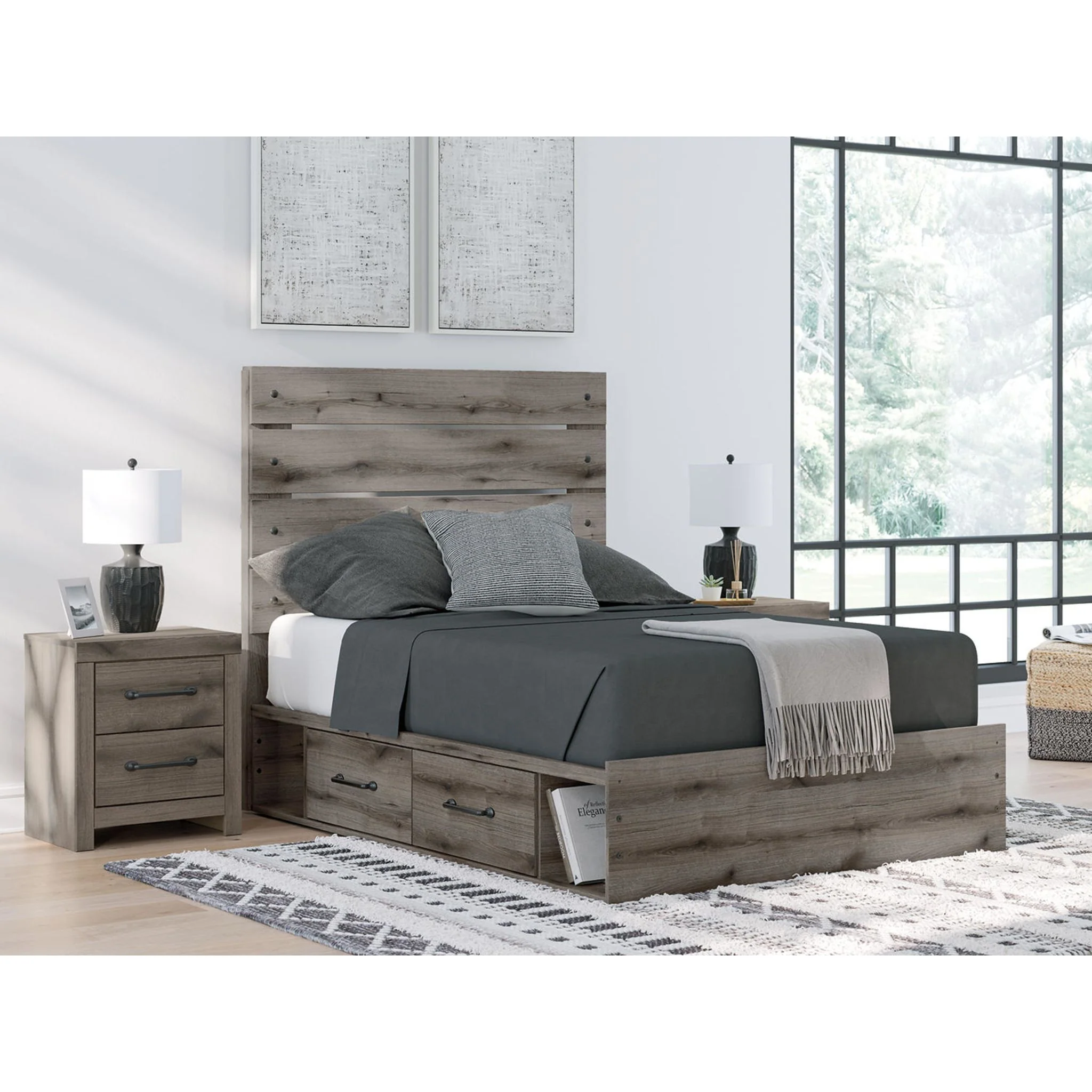 Graystorm Full Storage Bed - Brown Gray - Image 14