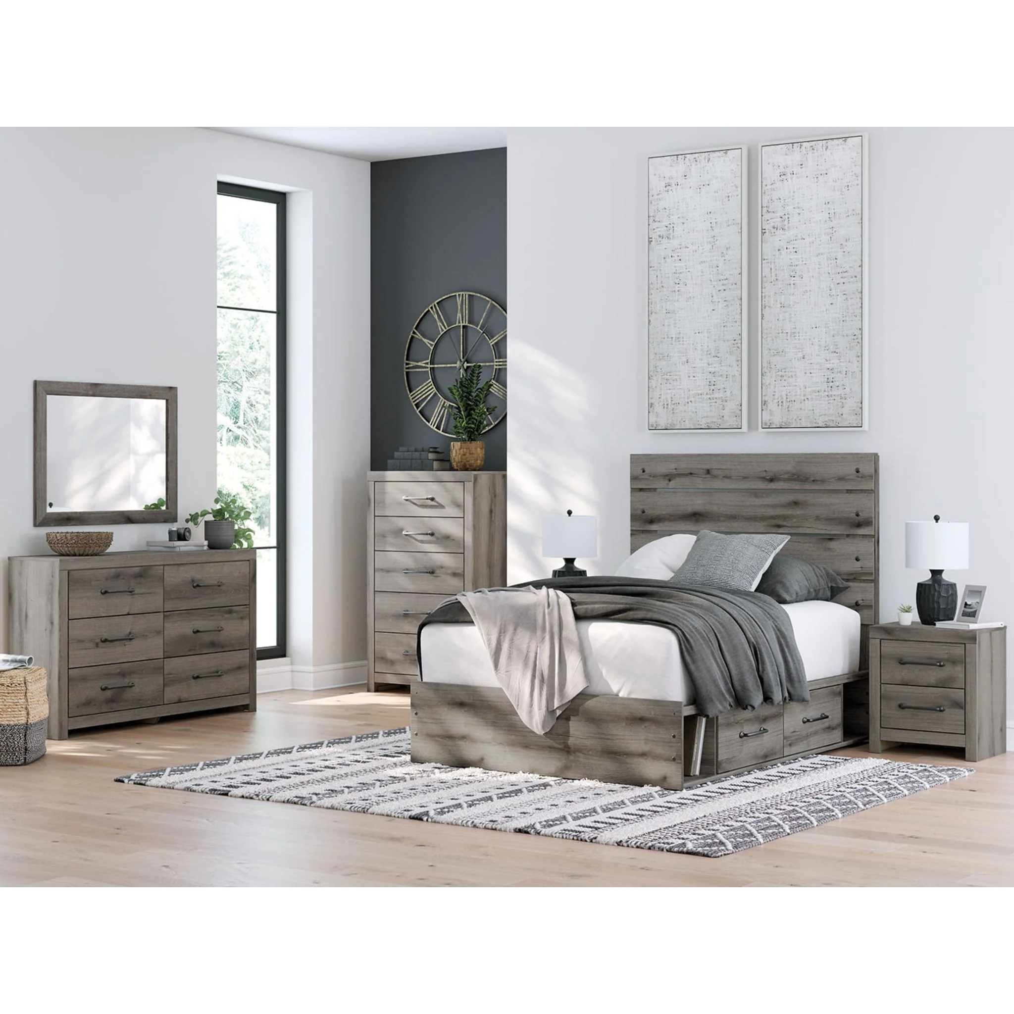 Graystorm Full Storage Bed - Brown Gray - Image 15