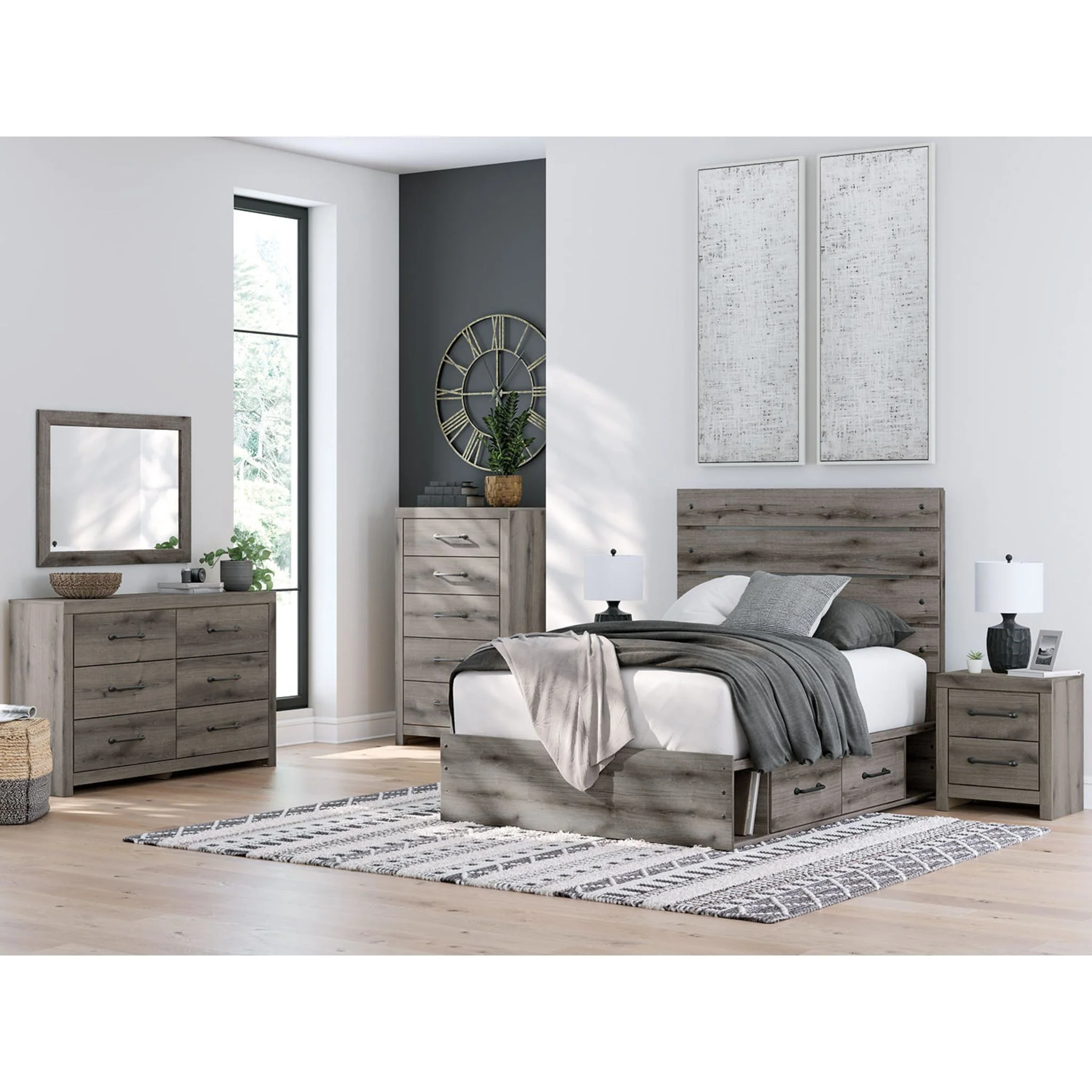 Graystorm Full Storage Bed - Brown Gray - Image 13