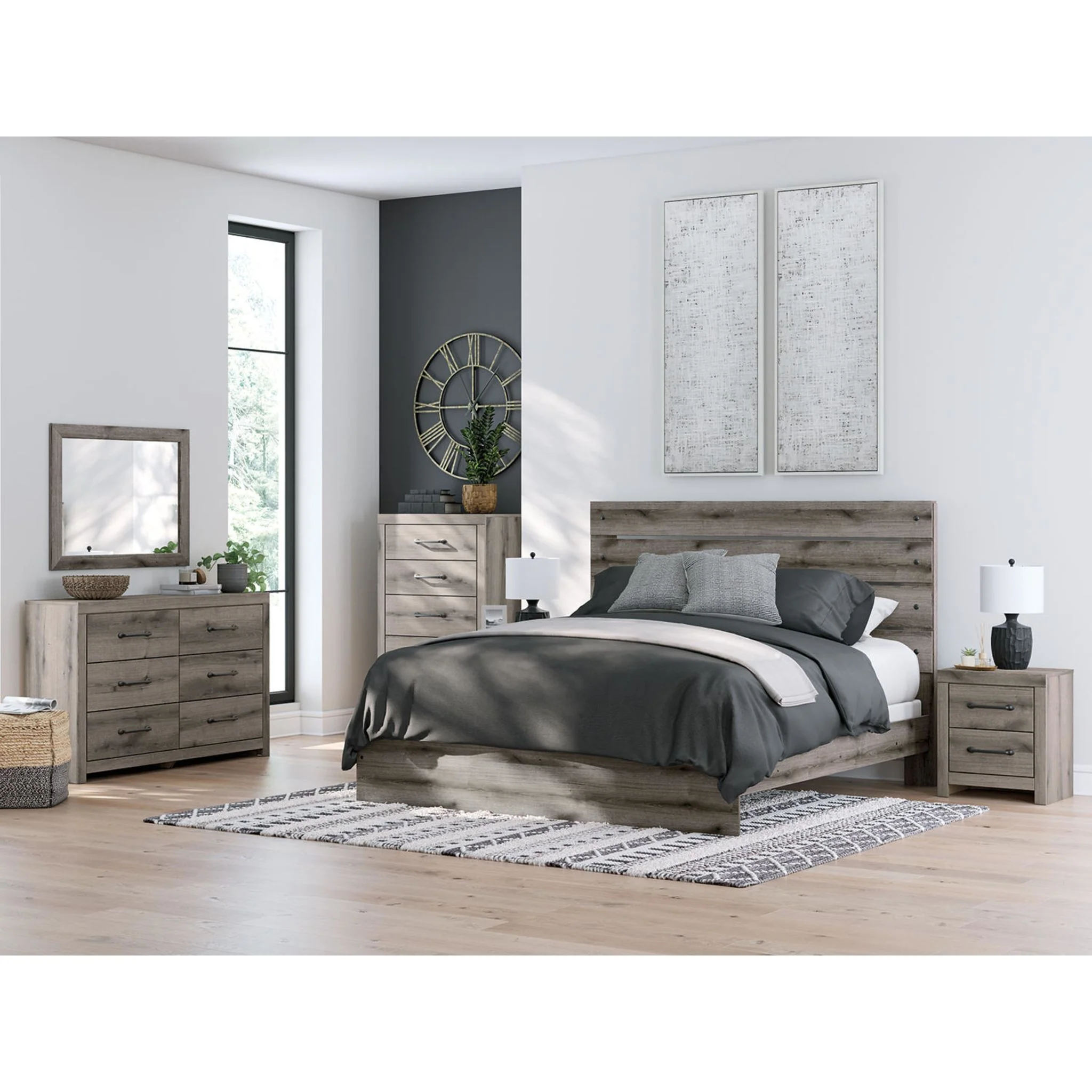 Graystorm King Panel Bed - Brown Gray - Image 4