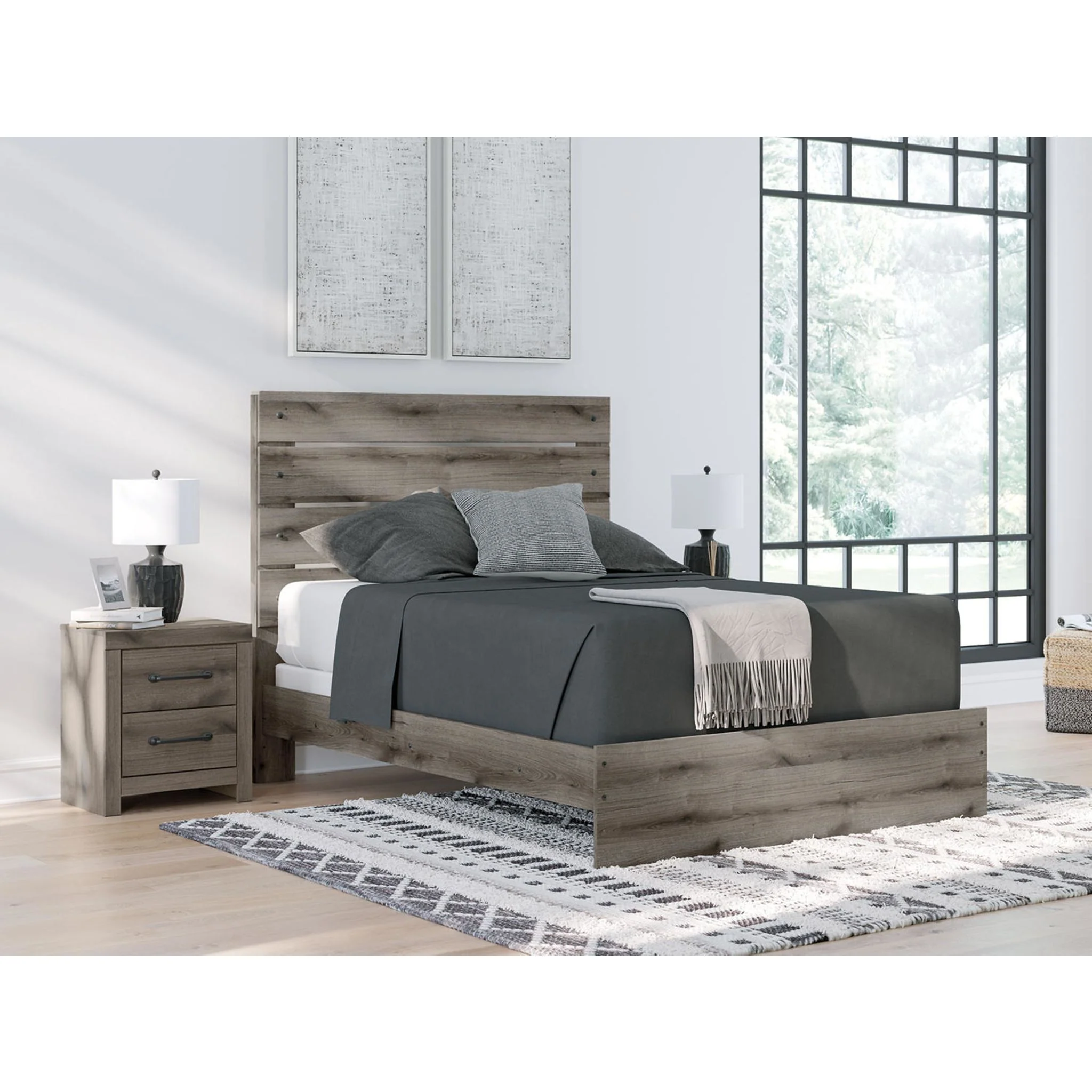 Graystorm Queen Panel Bed - Brown Gray - Image 2