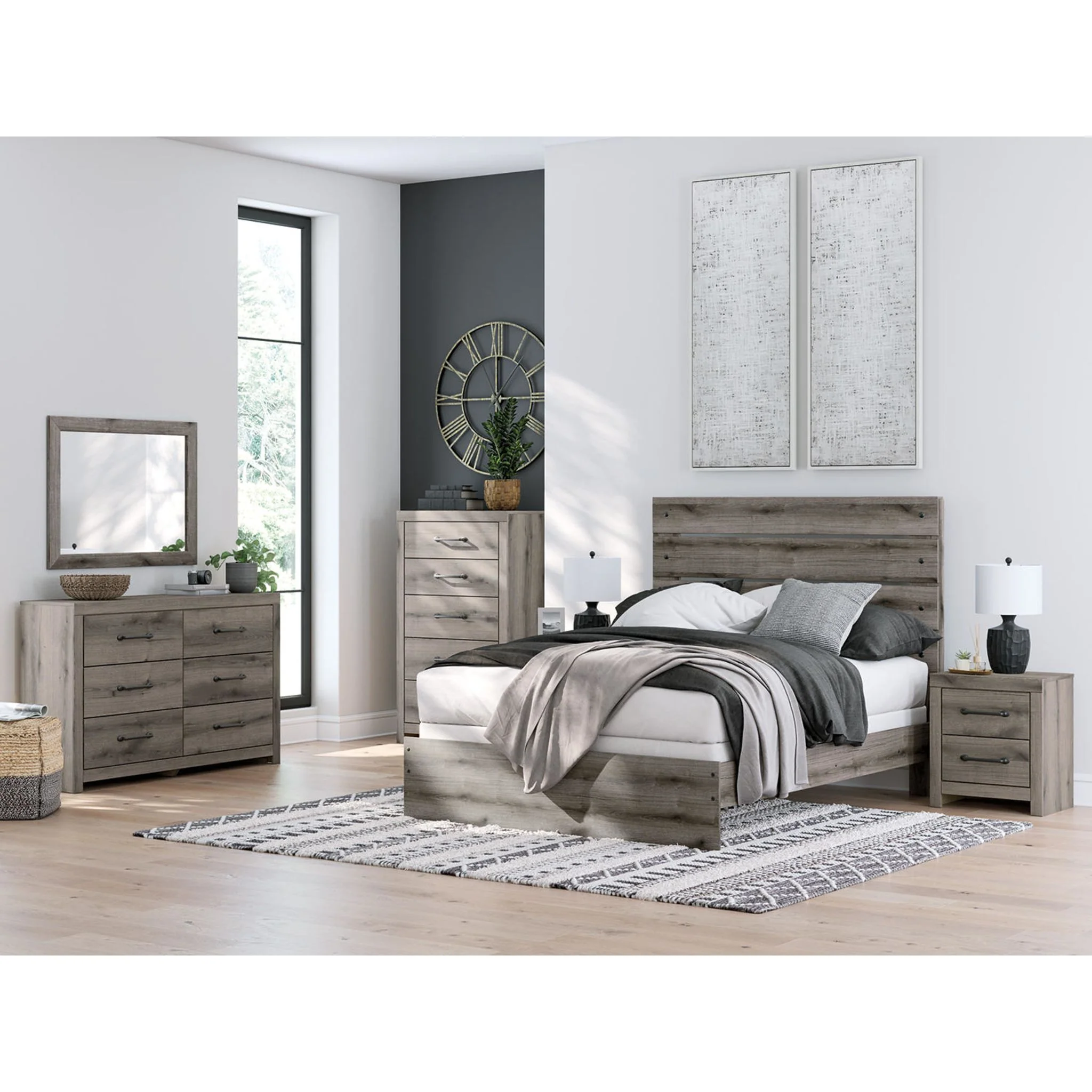 Graystorm Queen Panel Bed - Brown Gray - Image 4