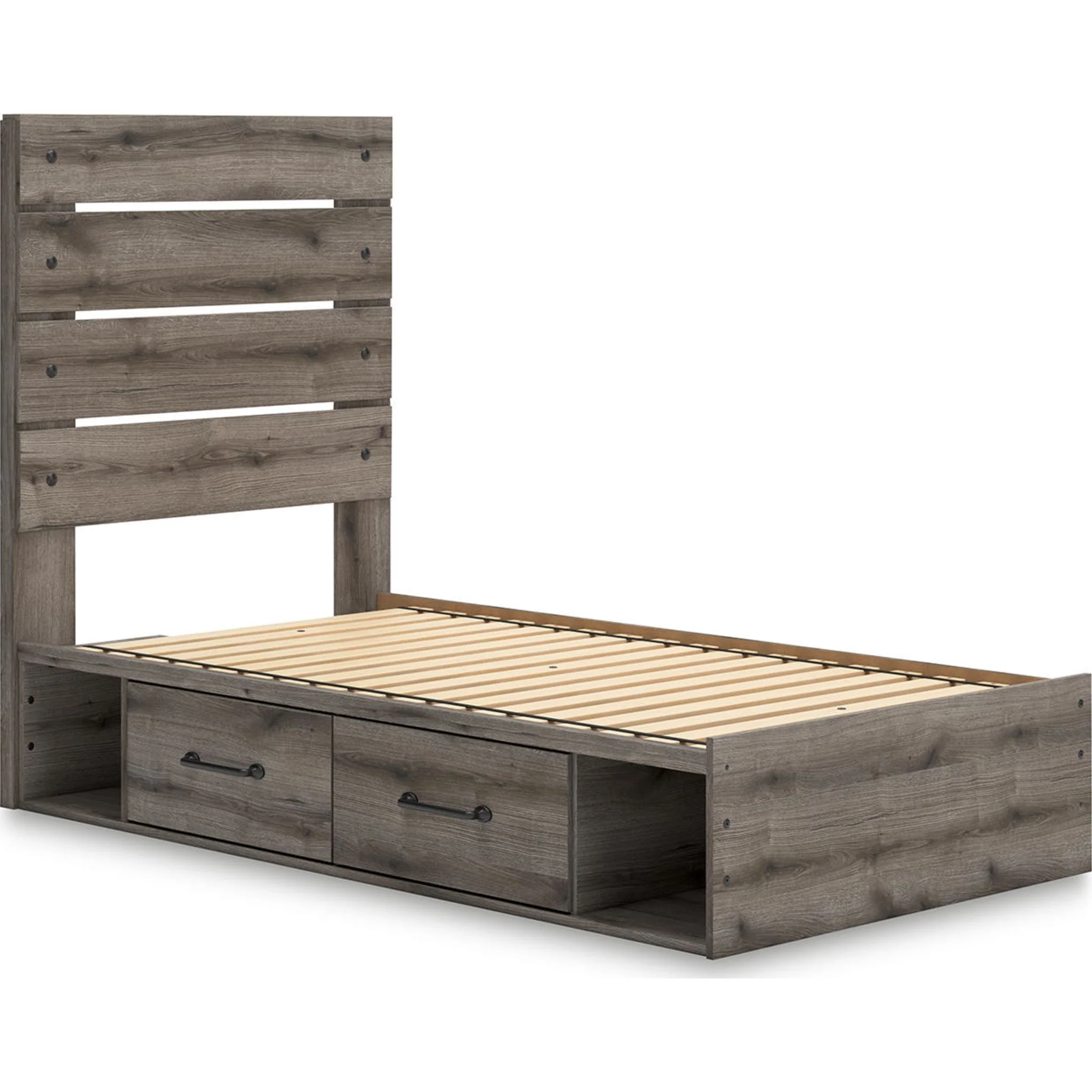 Graystorm Twin Storage Bed - Brown Gray - Image 6