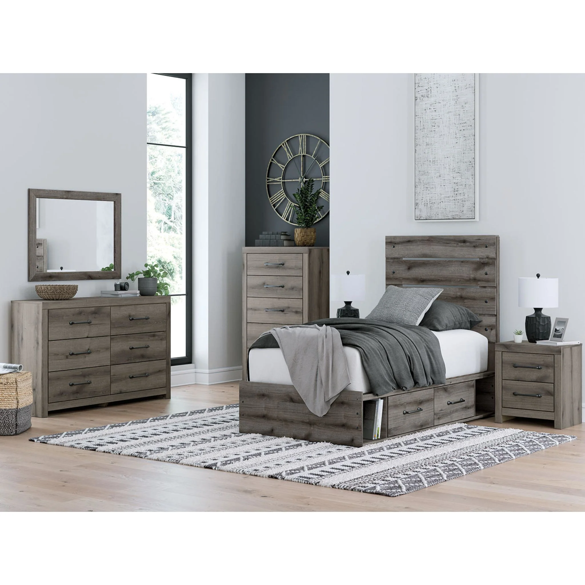 Graystorm Twin Storage Bed - Brown Gray - Image 16