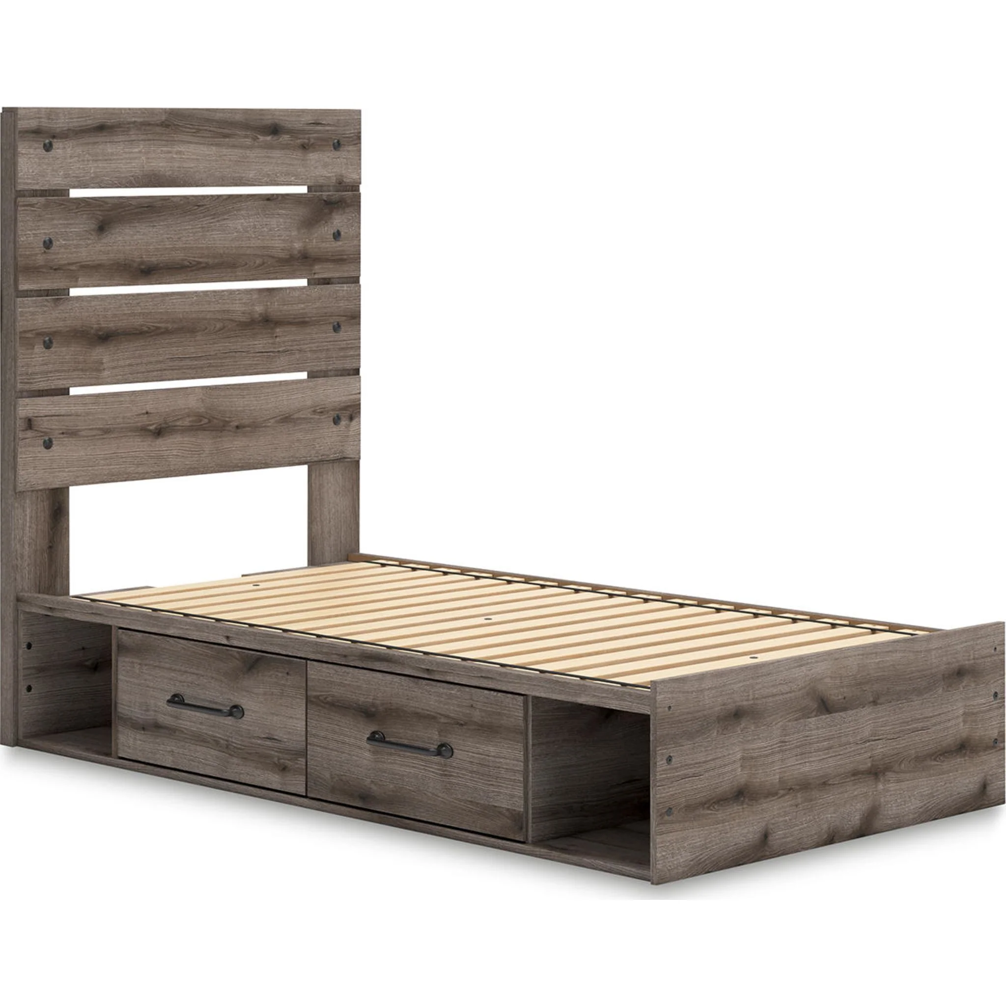 Graystorm Twin Storage Bed - Brown Gray - Image 19