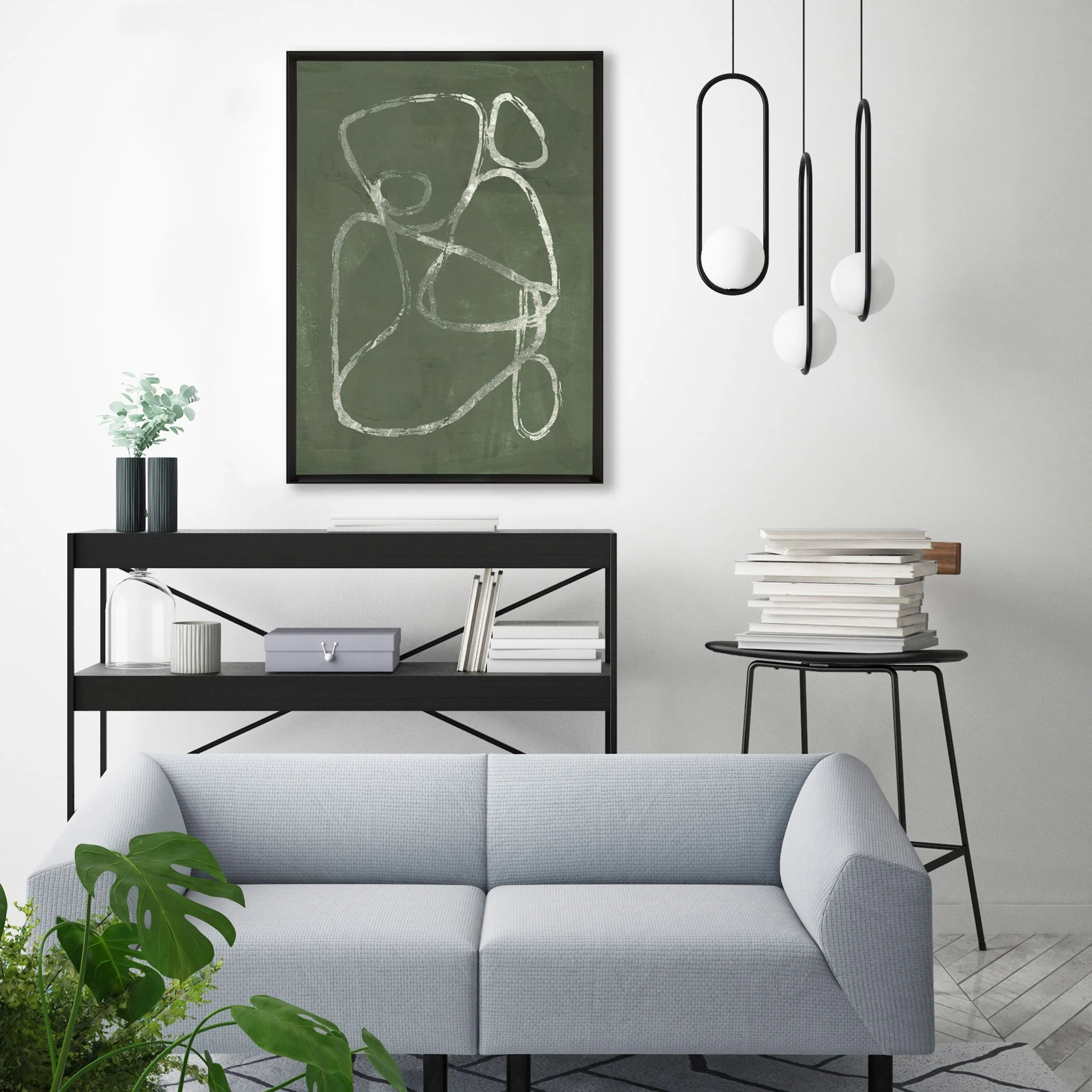 Green Abstract III Wall Art 22.00" x 30.00" - Image 2