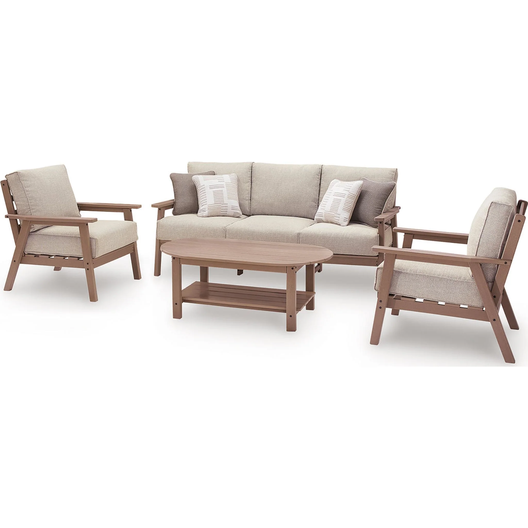 Grover Beach 4 Piece Outdoor Seating - Driftwood