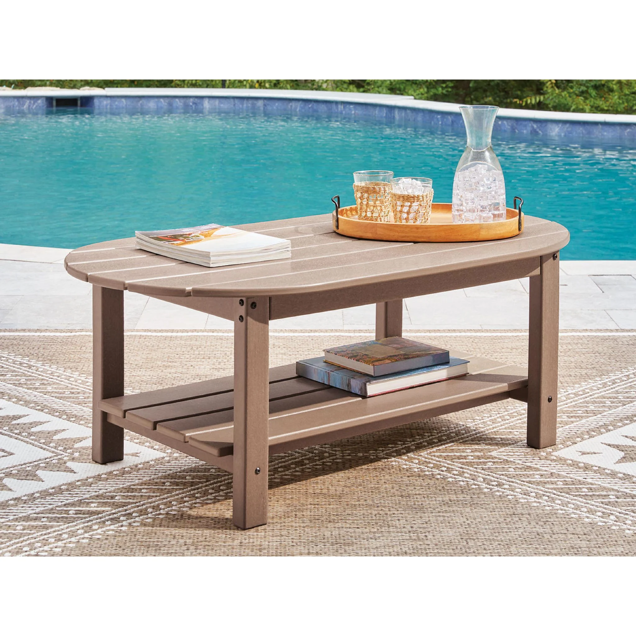 Grover Beach Outdoor Coffee Table - Driftwood - Image 2